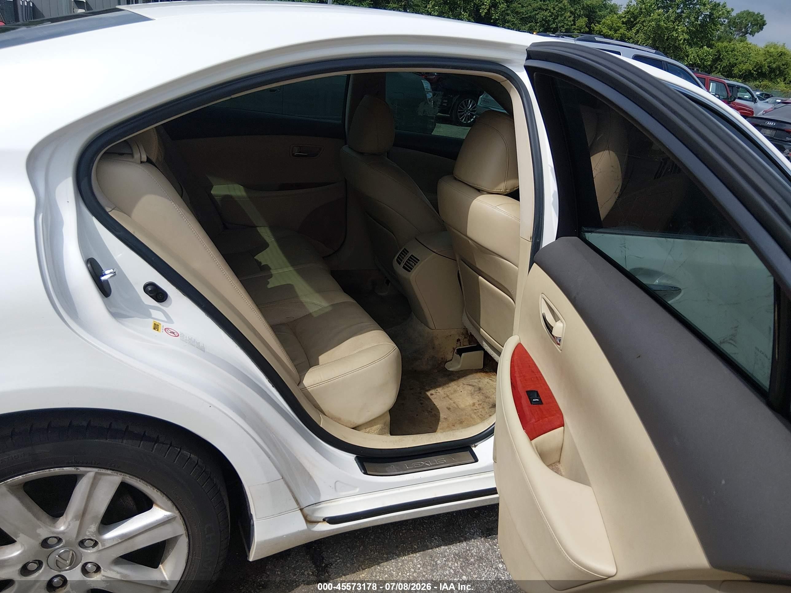 2008 Lexus Es 350 White vin: JTHBJ46GX82220908