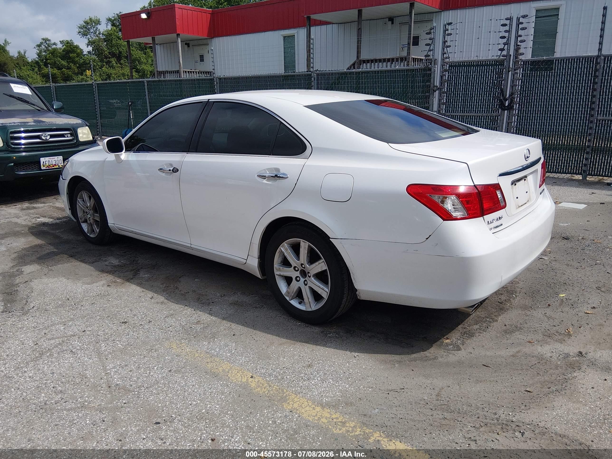 2008 Lexus Es 350 White vin: JTHBJ46GX82220908