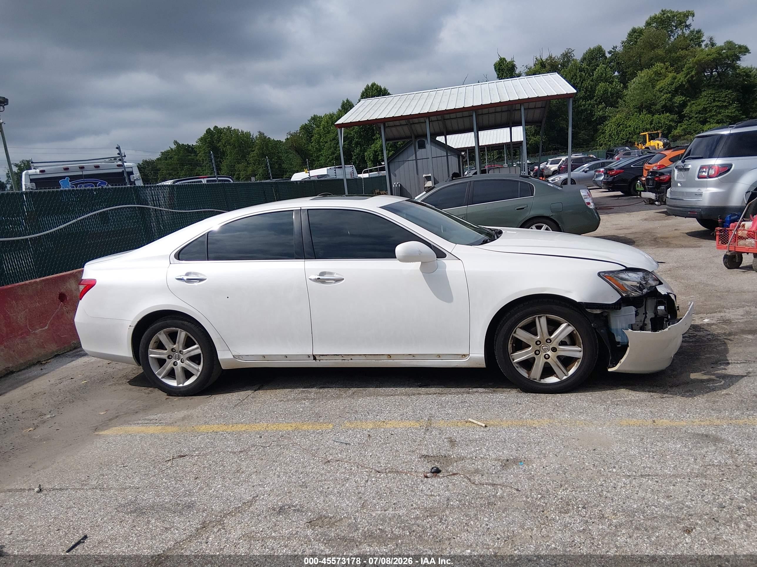 2008 Lexus Es 350 White vin: JTHBJ46GX82220908