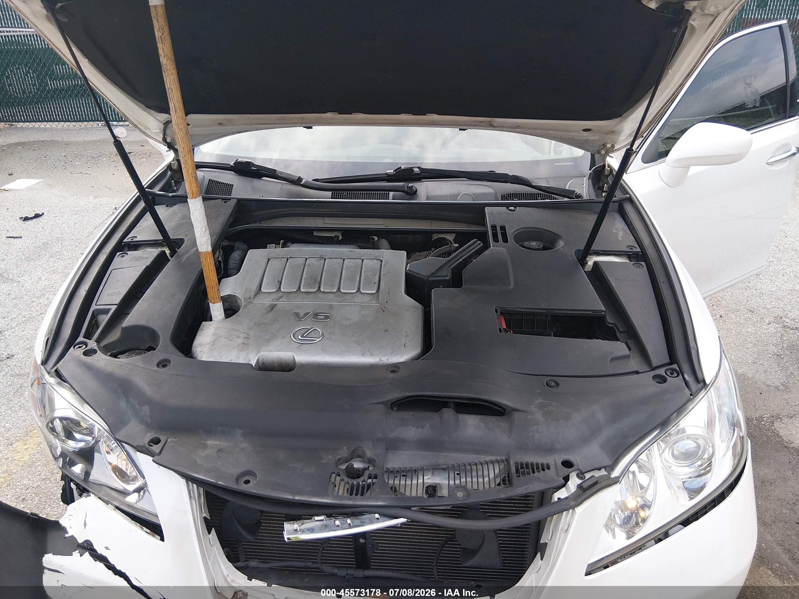 2008 Lexus Es 350 White vin: JTHBJ46GX82220908