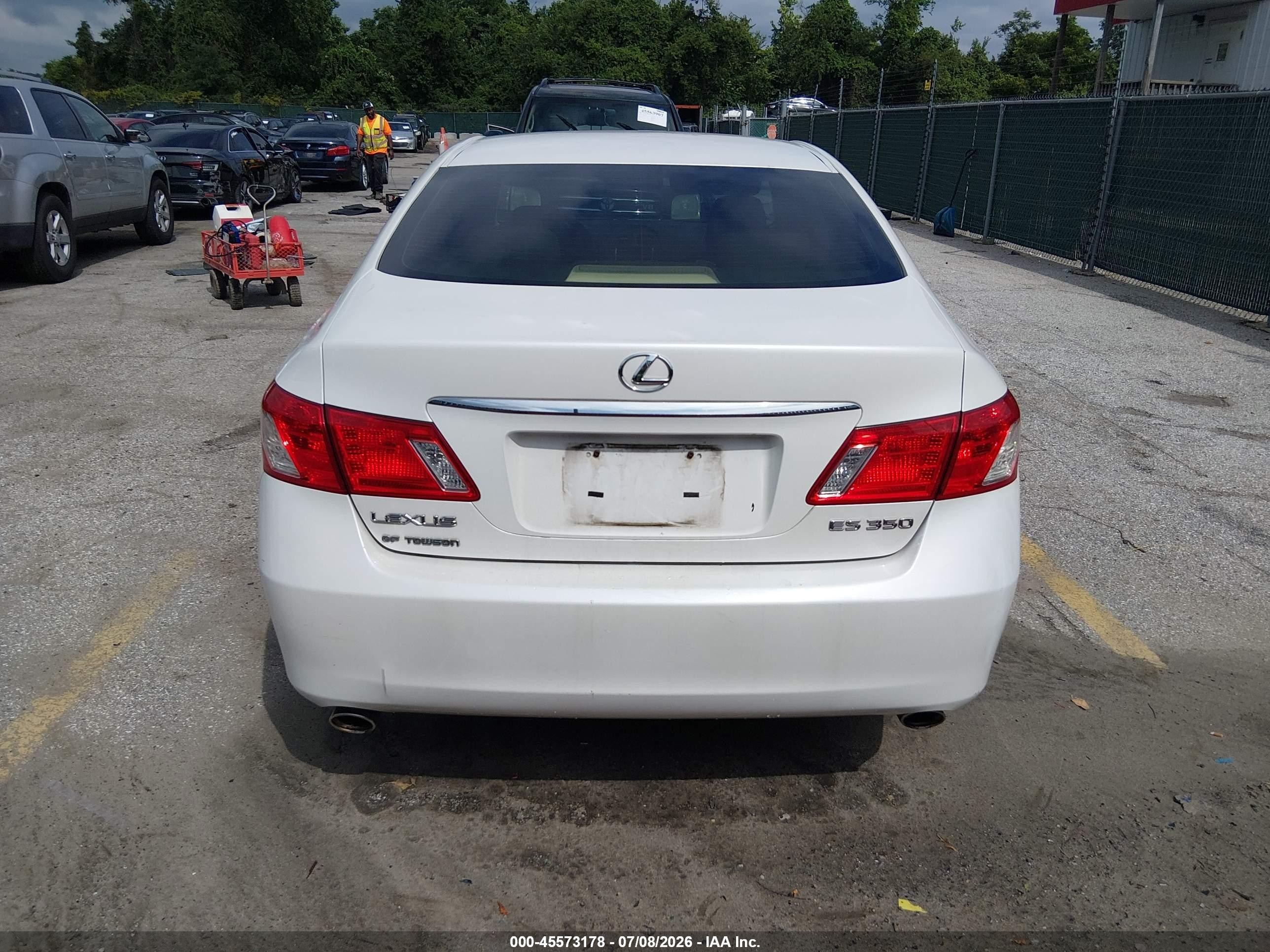 2008 Lexus Es 350 White vin: JTHBJ46GX82220908