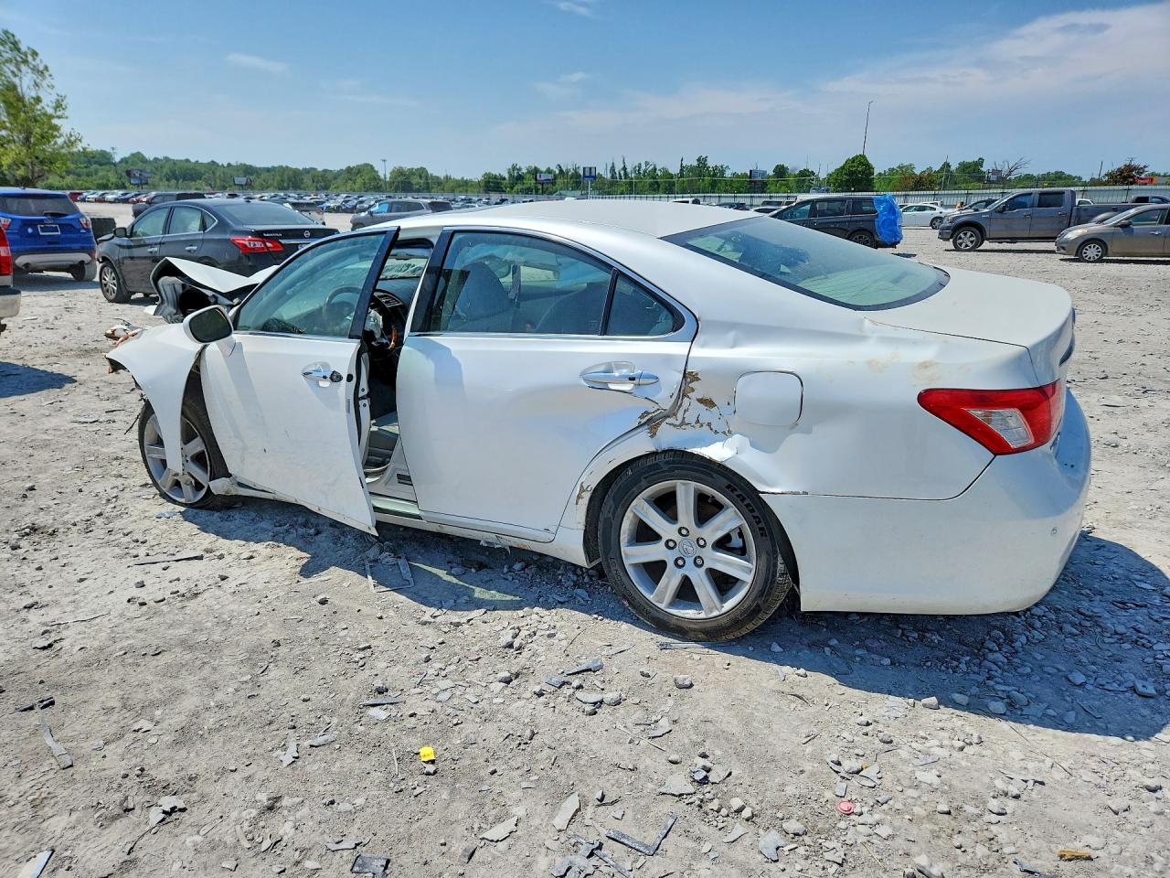 2008 Lexus Es 350 White vin: JTHBJ46GX82248692