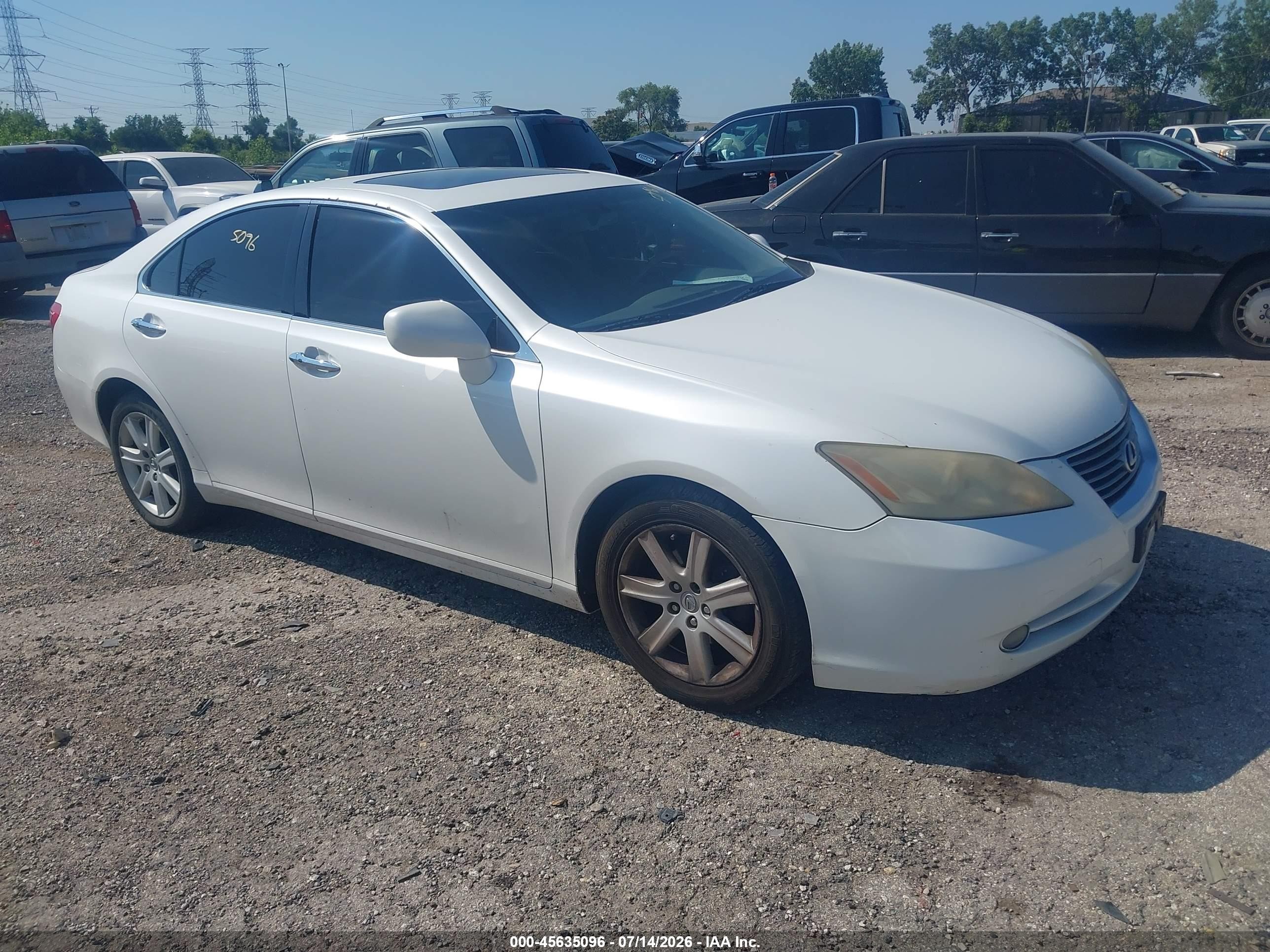 2008 Lexus Es 350   White vin: JTHBJ46GX82264861
