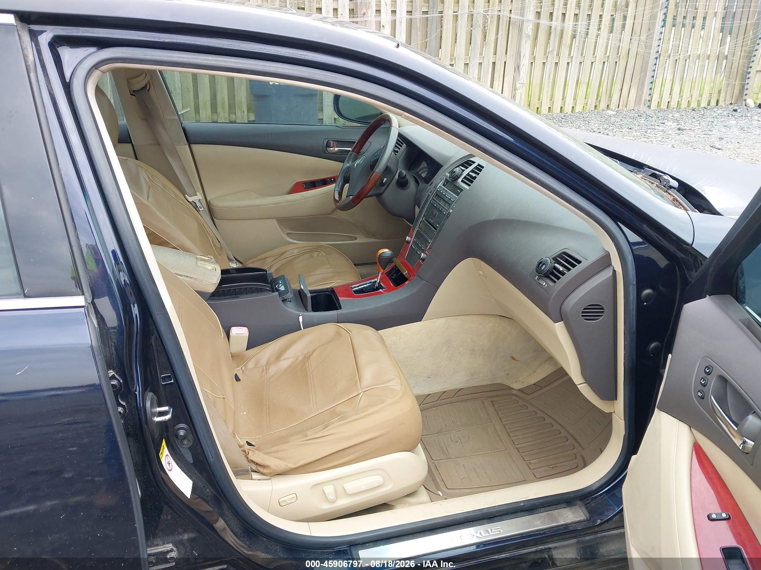 2009 Lexus Es 350 Черный vin: JTHBJ46GX92291821