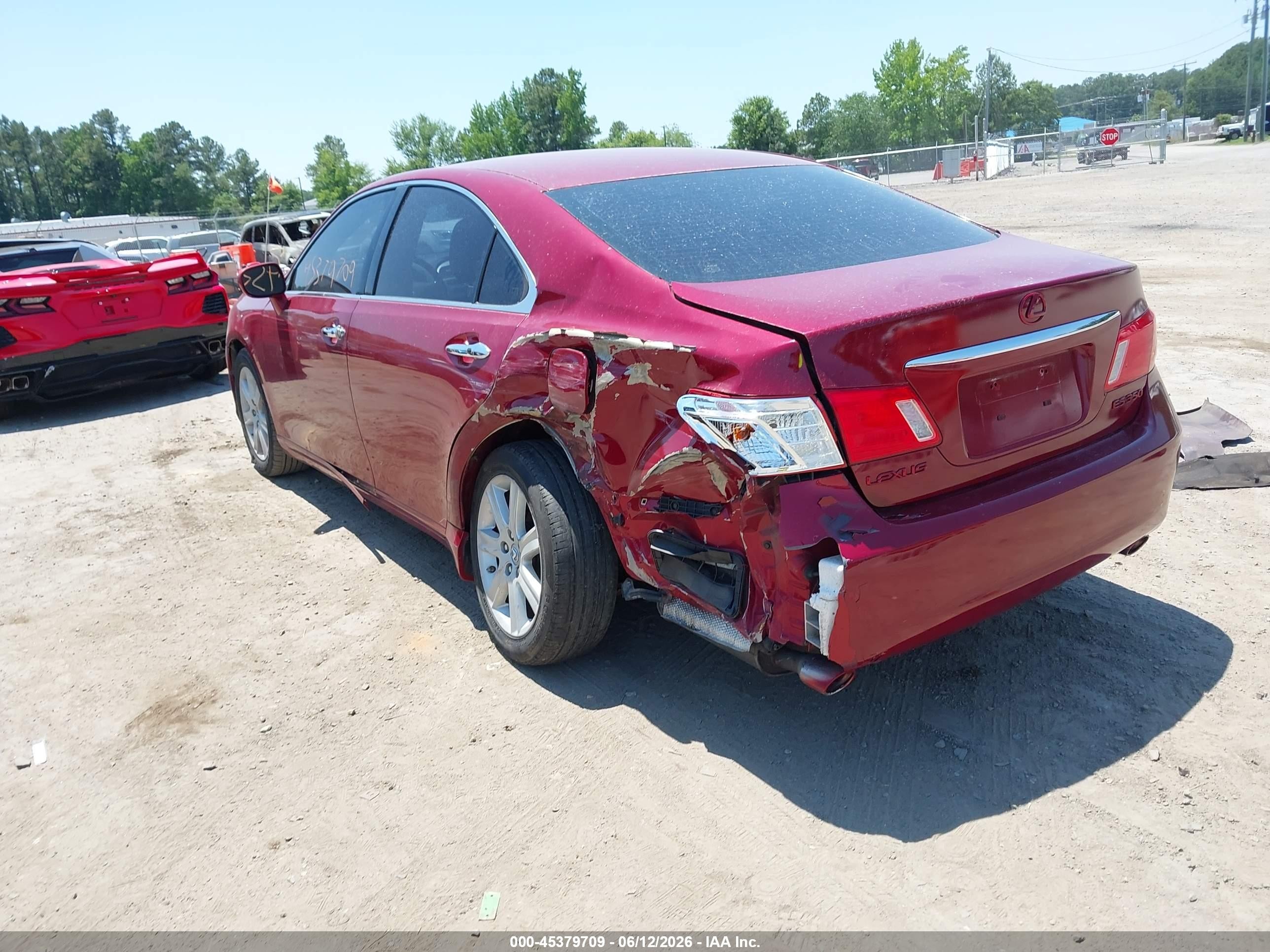 2009 Lexus Es 350   Red vin: JTHBJ46GX92300646