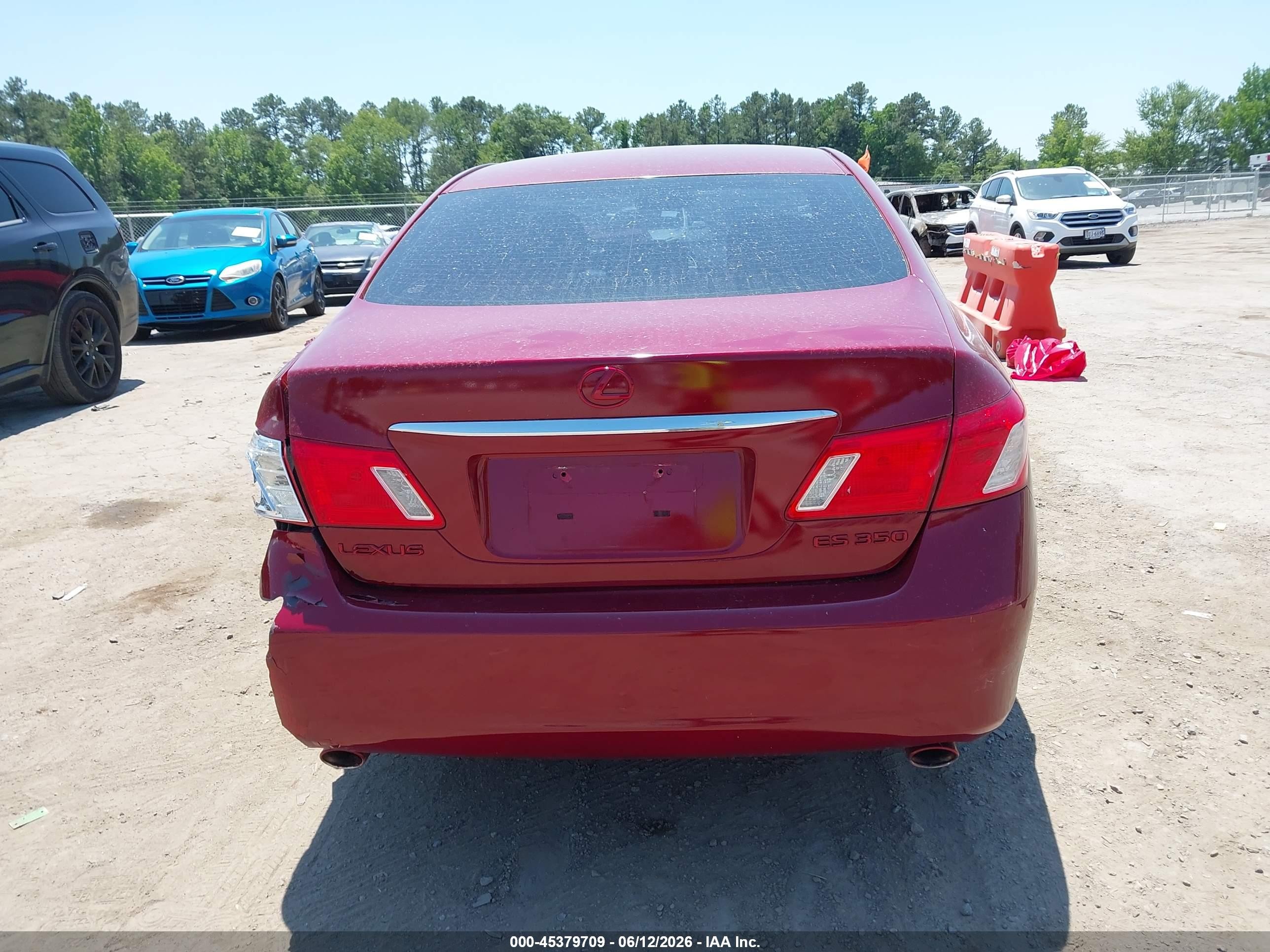 2009 Lexus Es 350   Red vin: JTHBJ46GX92300646
