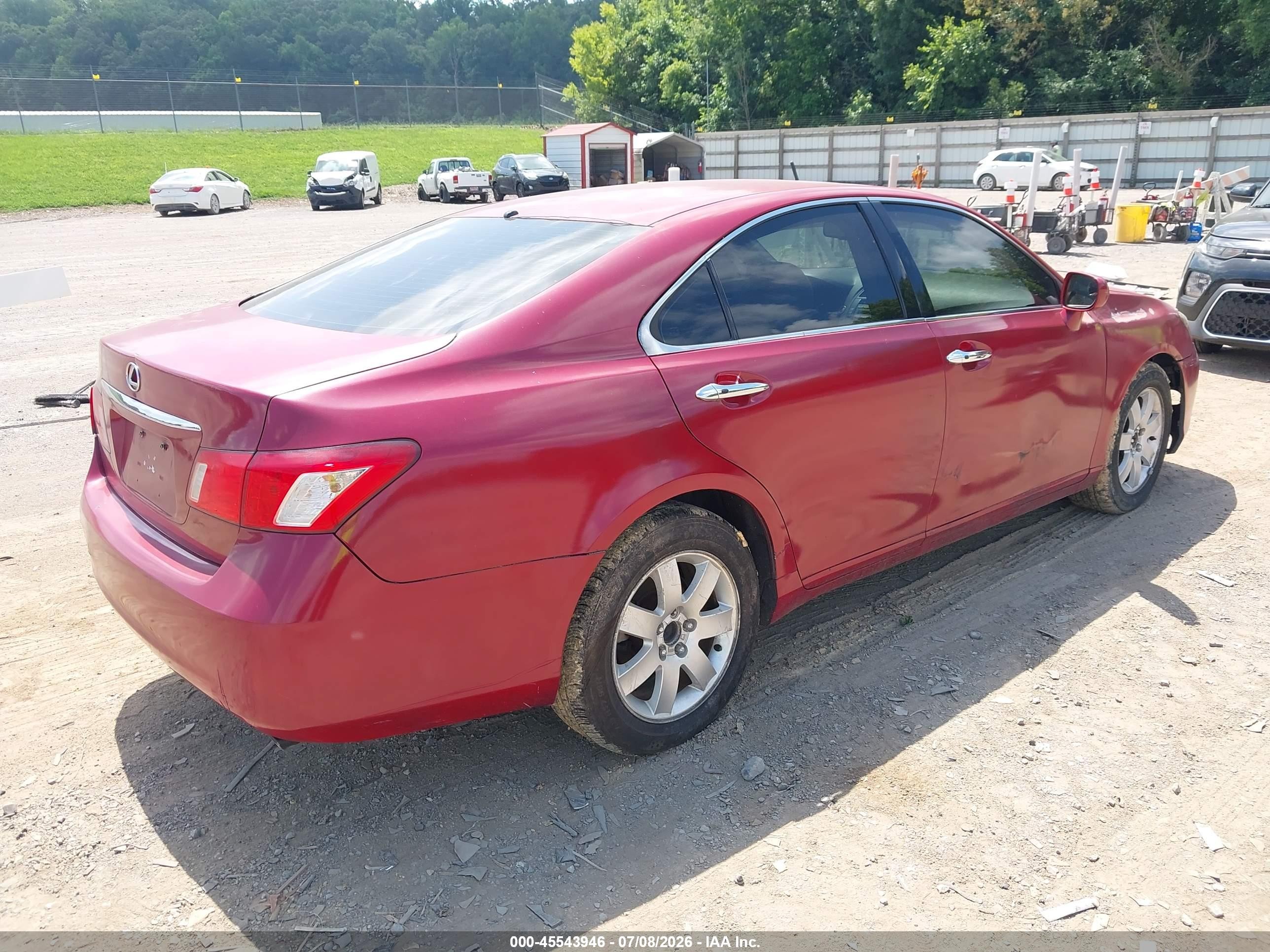 2009 Lexus Es 350   Red vin: JTHBJ46GX92329791