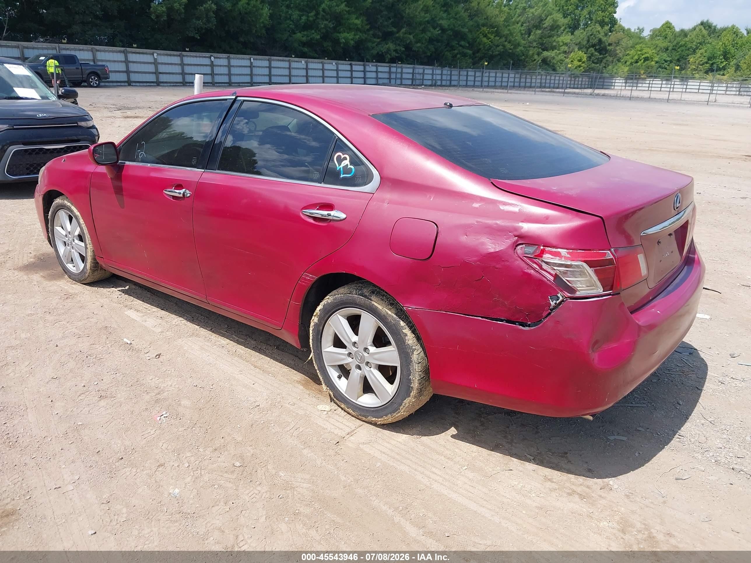 2009 Lexus Es 350   Red vin: JTHBJ46GX92329791