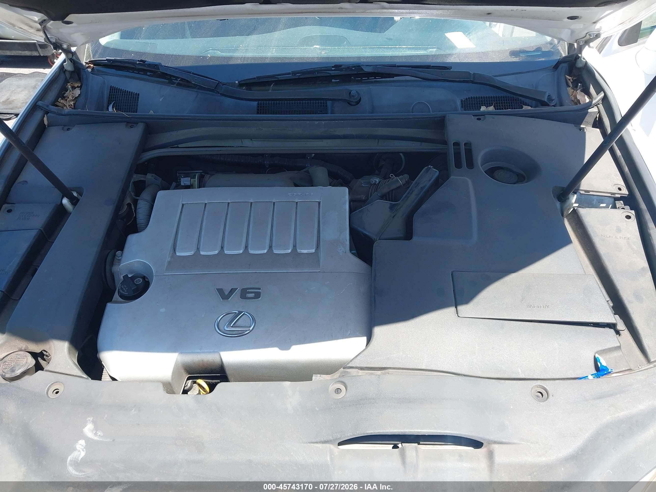 2009 Lexus Es 350   White vin: JTHBJ46GX92337745