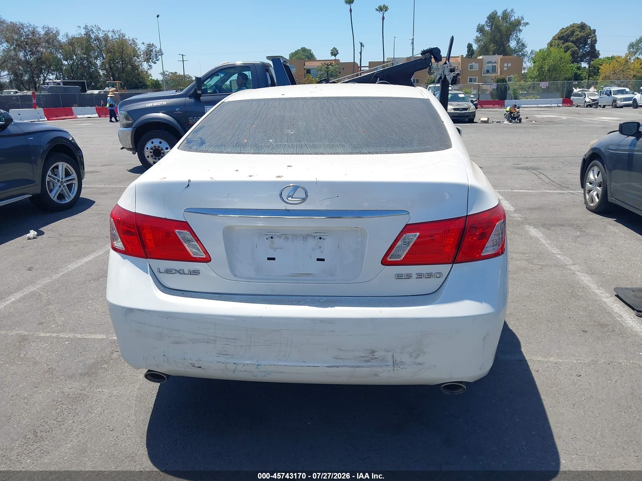2009 Lexus Es 350   White vin: JTHBJ46GX92337745