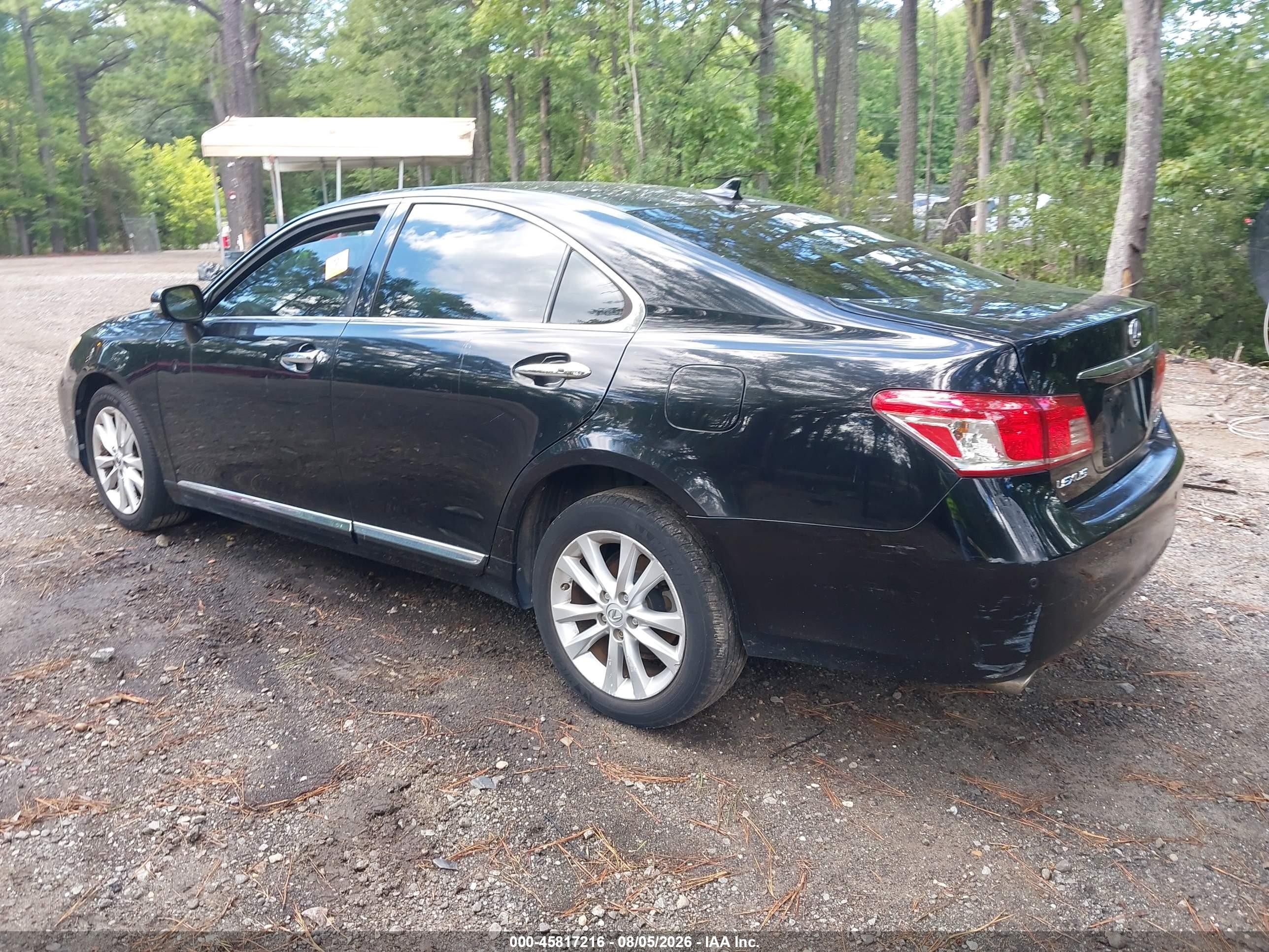 2010 Lexus Es 350   Black vin: JTHBK1EG0A2351722