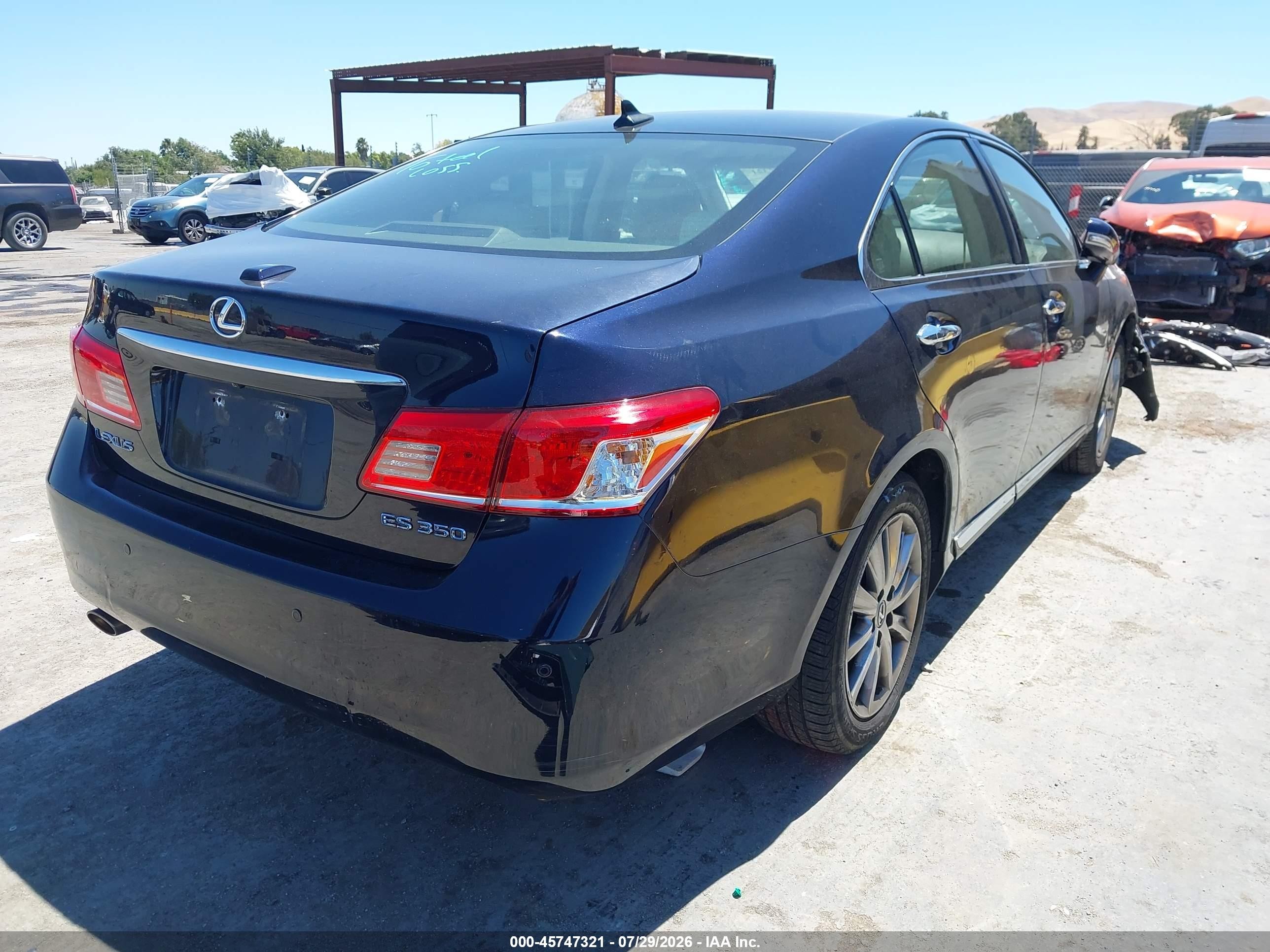 2010 Lexus Es 350 Dark Blue vin: JTHBK1EG0A2362008