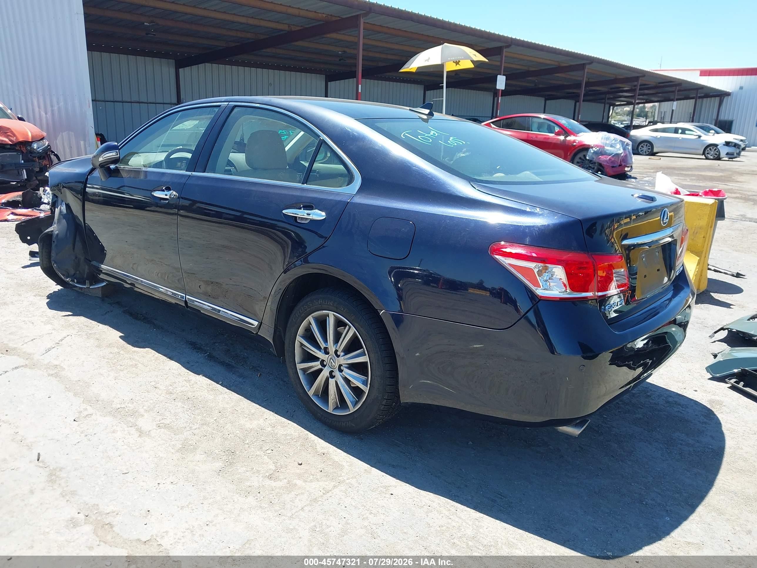 2010 Lexus Es 350 Dark Blue vin: JTHBK1EG0A2362008