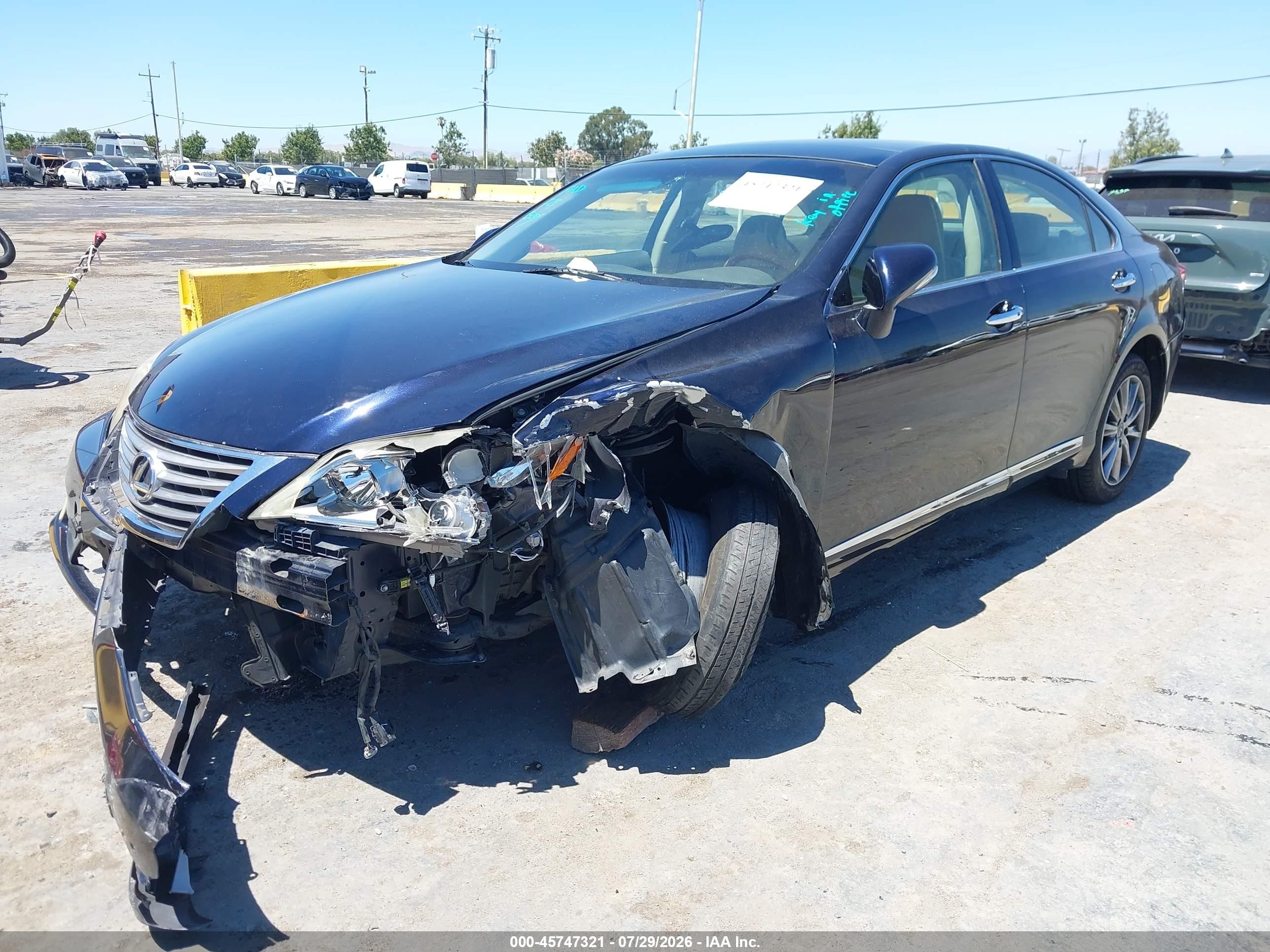 2010 Lexus Es 350 Dark Blue vin: JTHBK1EG0A2362008