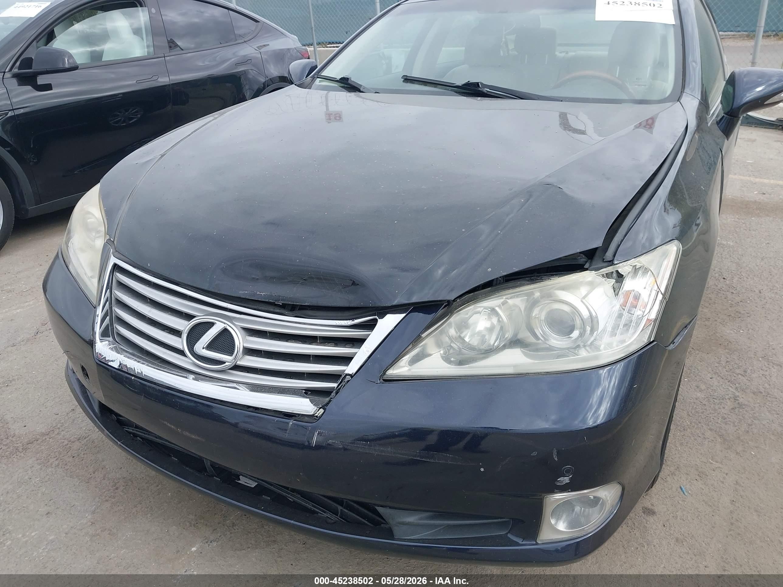 2010 Lexus Es 350   Black vin: JTHBK1EG0A2376183