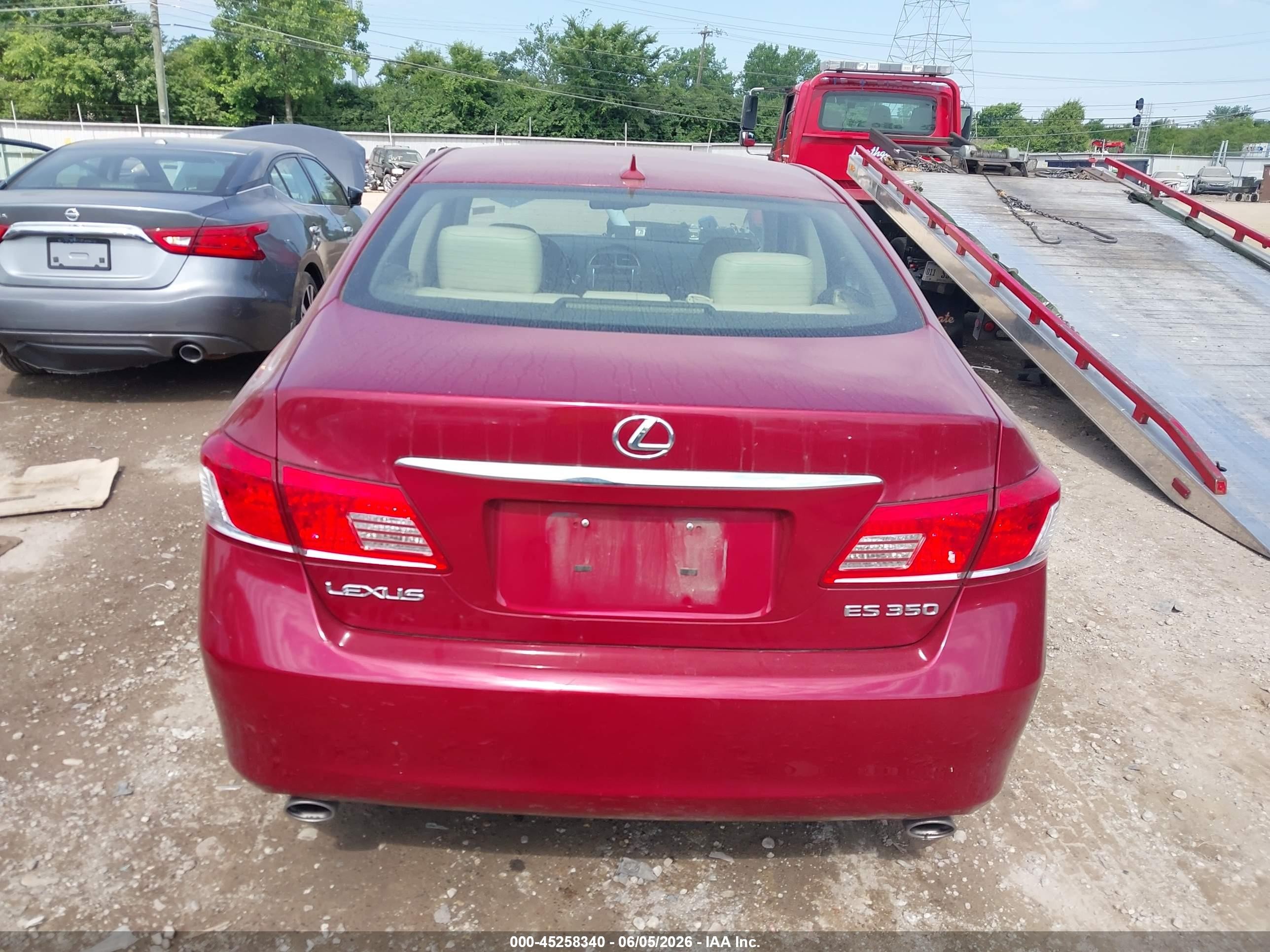 2010 Lexus Es 350 Красный vin: JTHBK1EG0A2410879