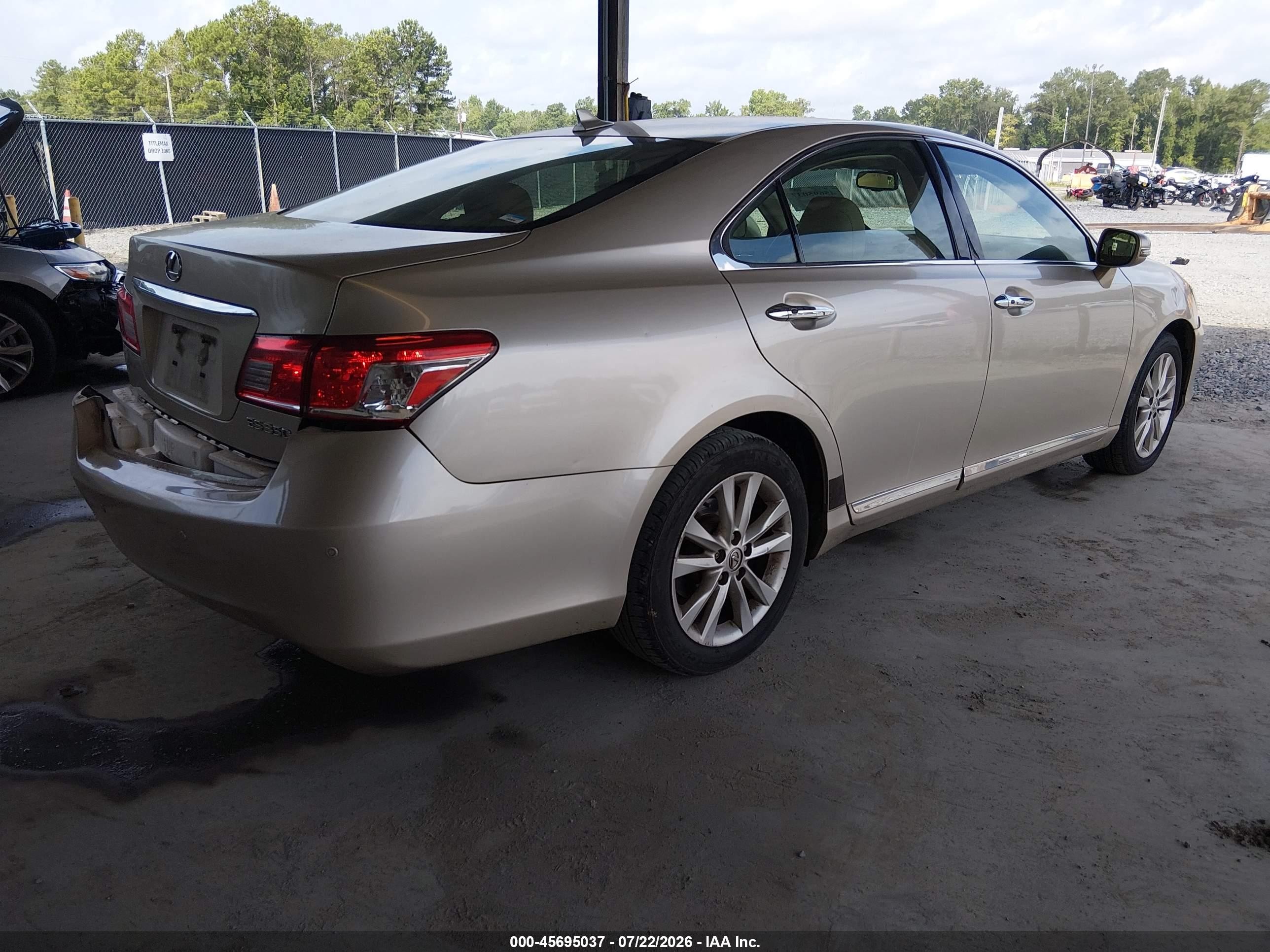 2012 Lexus Es 350   Champagne vin: JTHBK1EG0C2510449