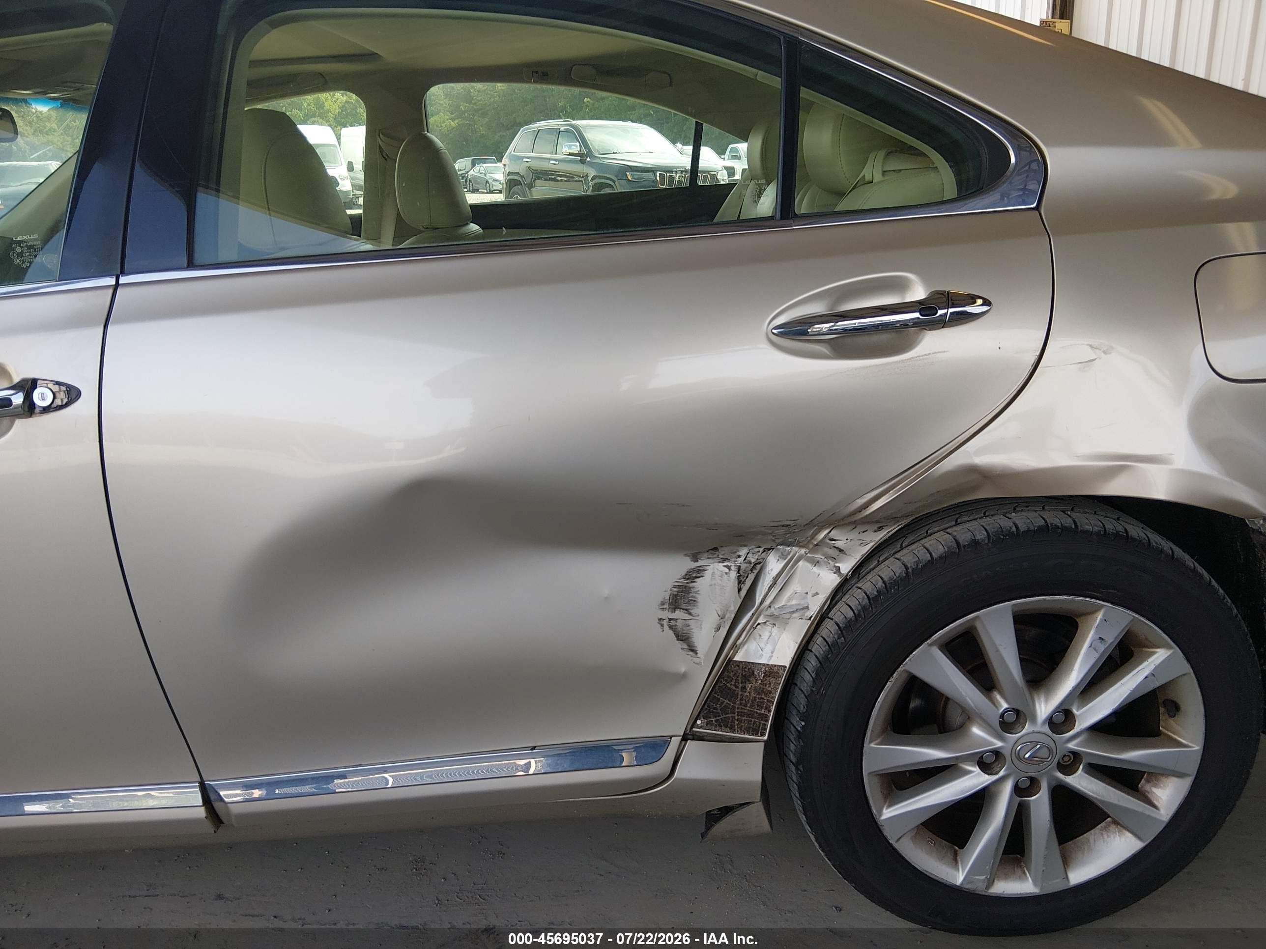 2012 Lexus Es 350   Champagne vin: JTHBK1EG0C2510449