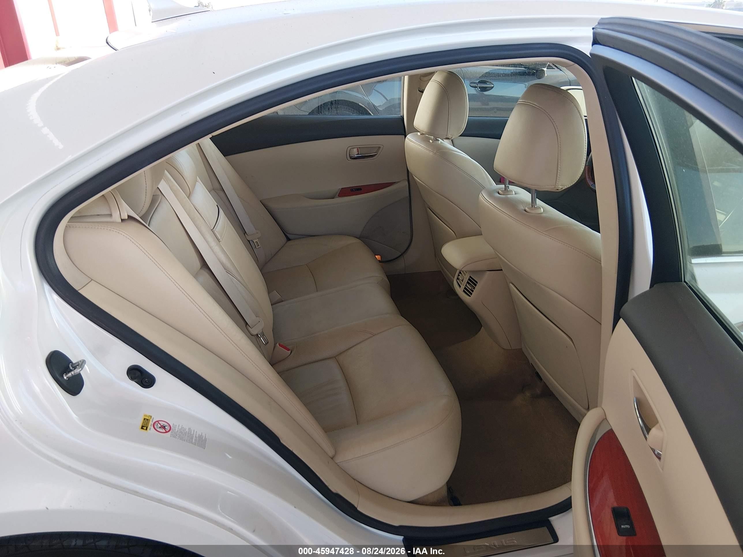 2012 Lexus Es 350   White vin: JTHBK1EG0C2513013