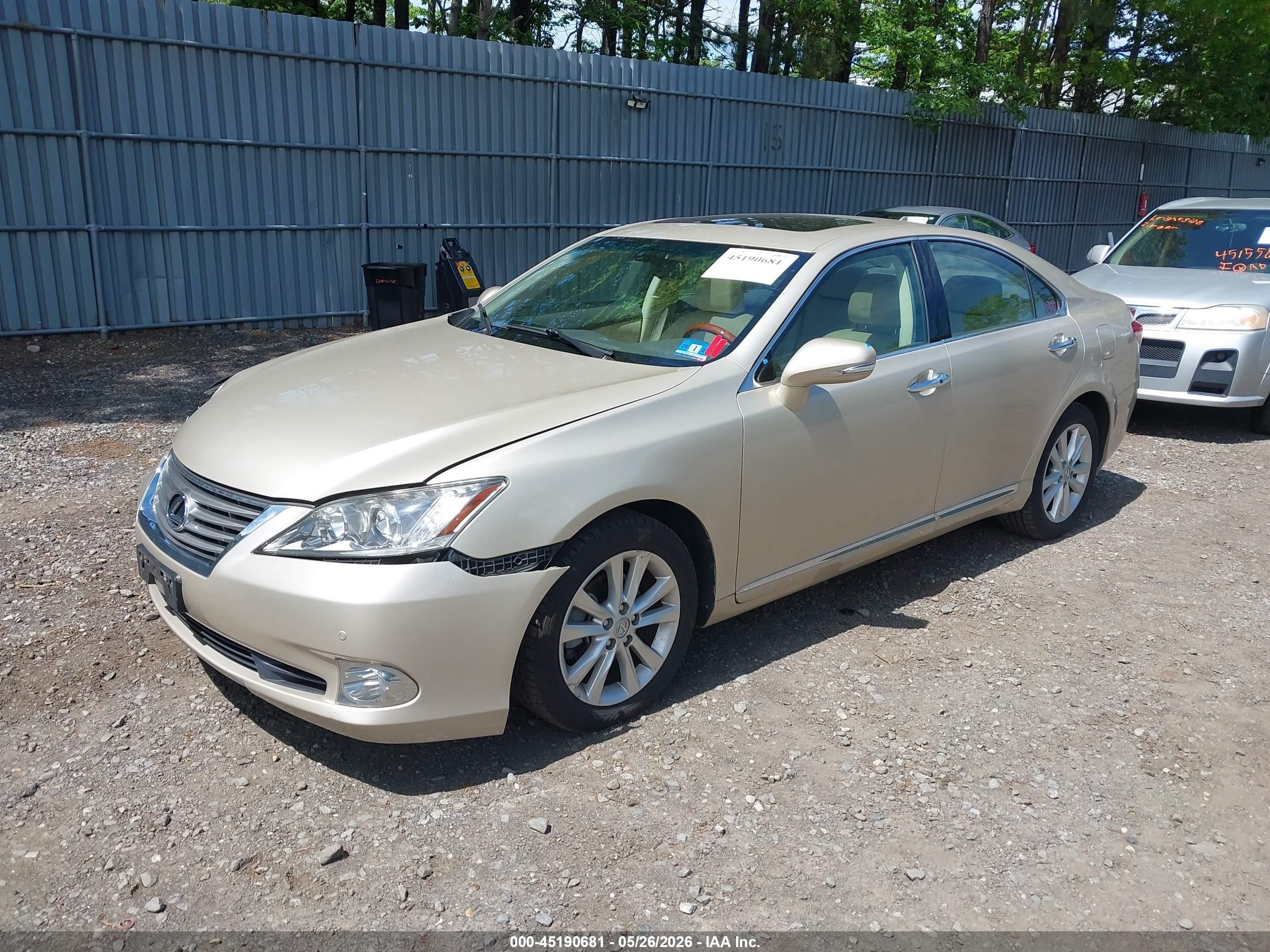 2010 Lexus Es 350 Gold vin: JTHBK1EG1A2365239