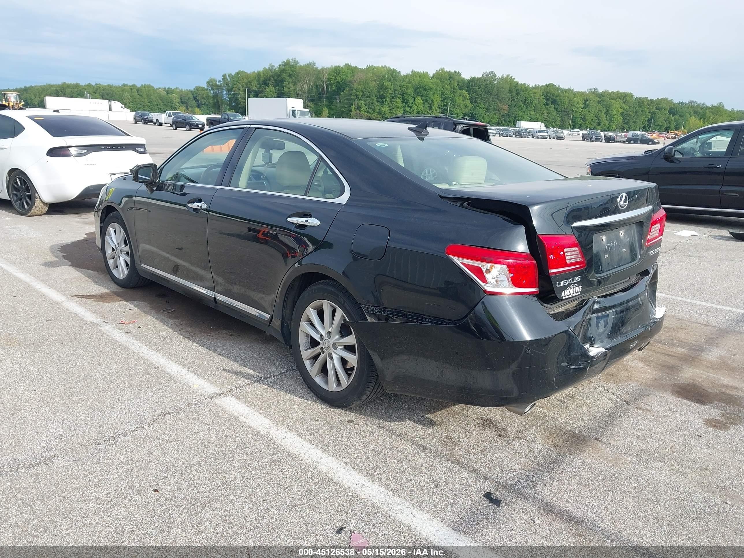 2010 Lexus Es 350 Black vin: JTHBK1EG1A2406193