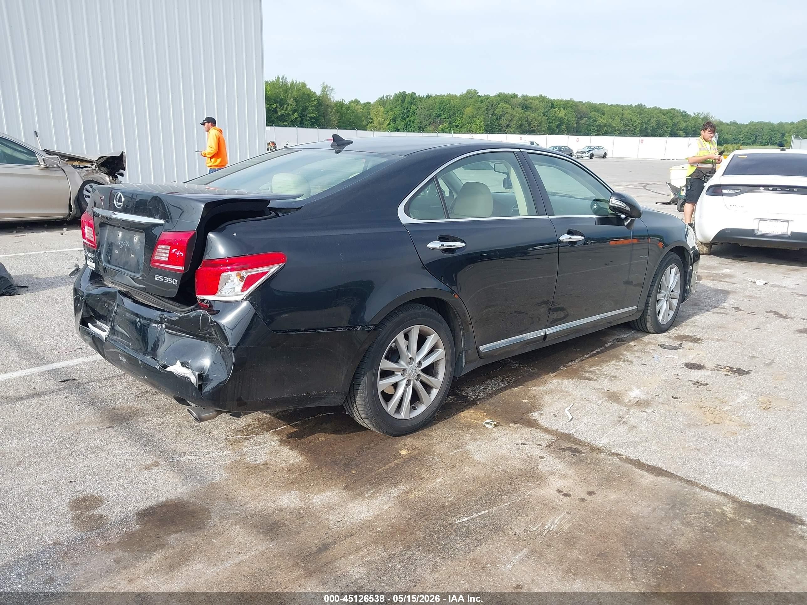 2010 Lexus Es 350 Black vin: JTHBK1EG1A2406193