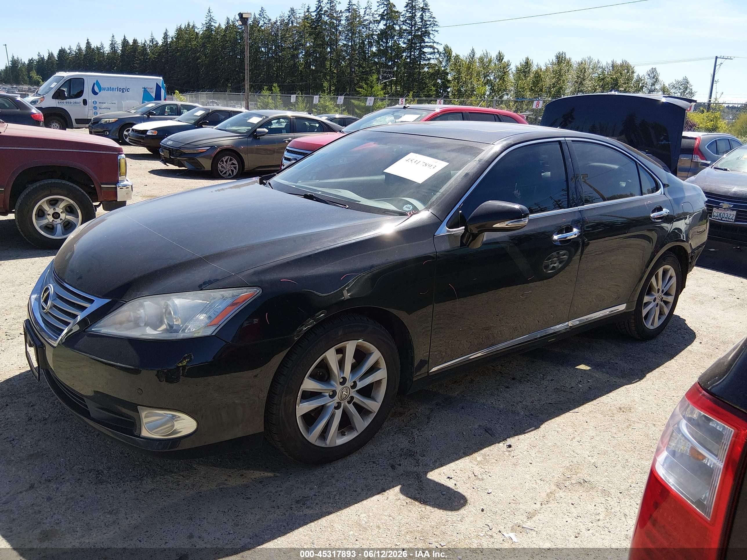 2011 Lexus Es 350 Black vin: JTHBK1EG1B2420368