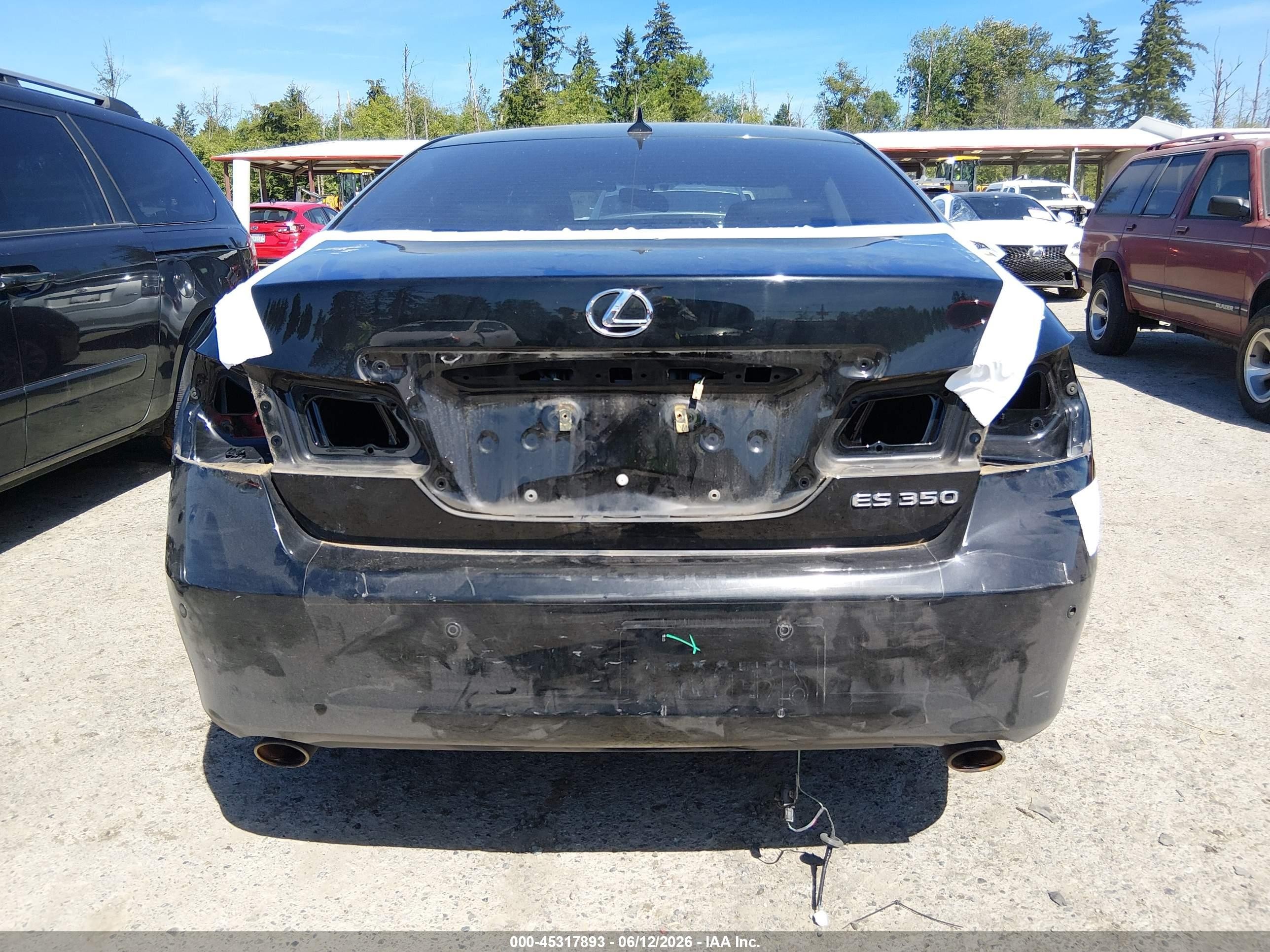 2011 Lexus Es 350 Black vin: JTHBK1EG1B2420368