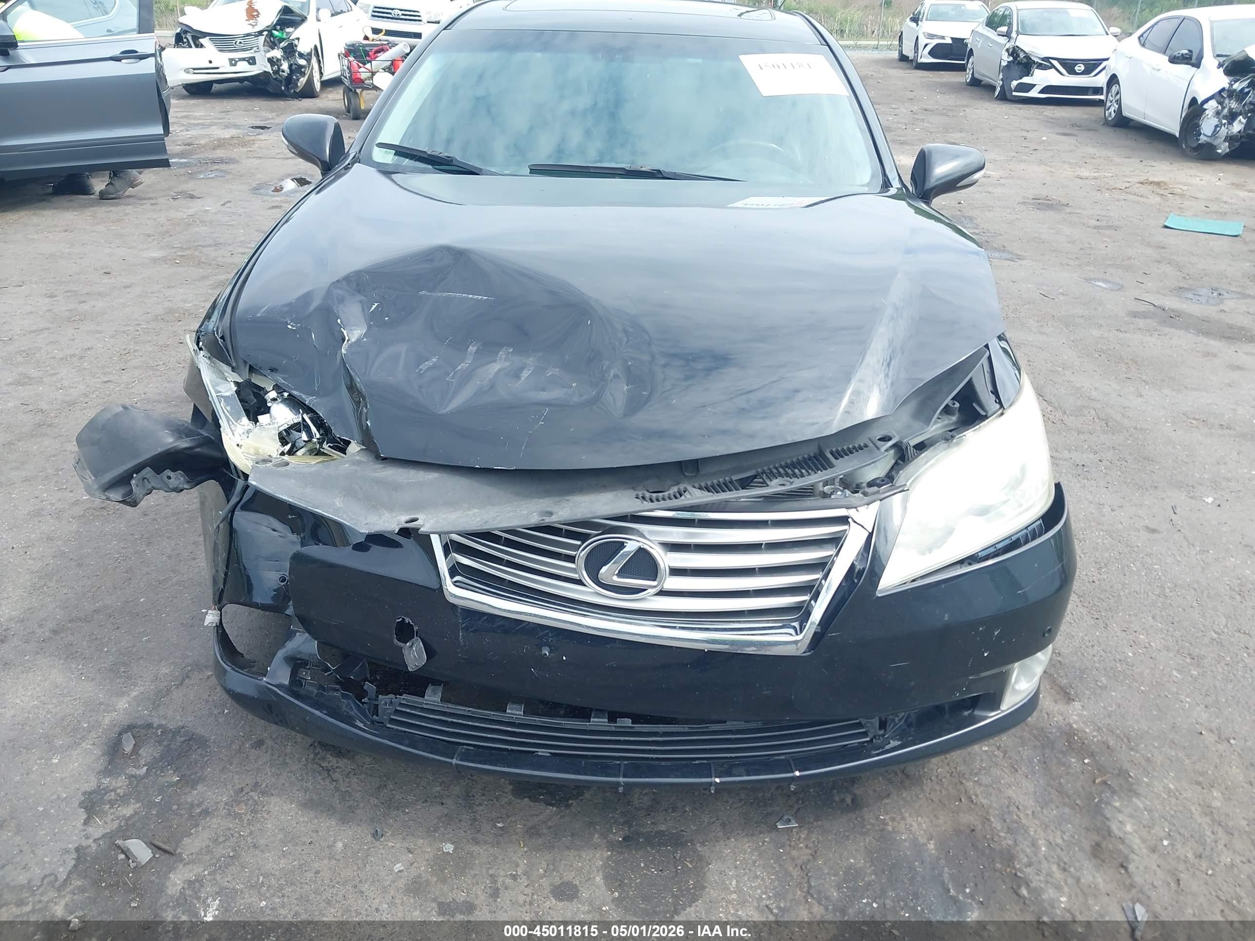 2011 Lexus Es 350   Black vin: JTHBK1EG1B2451216