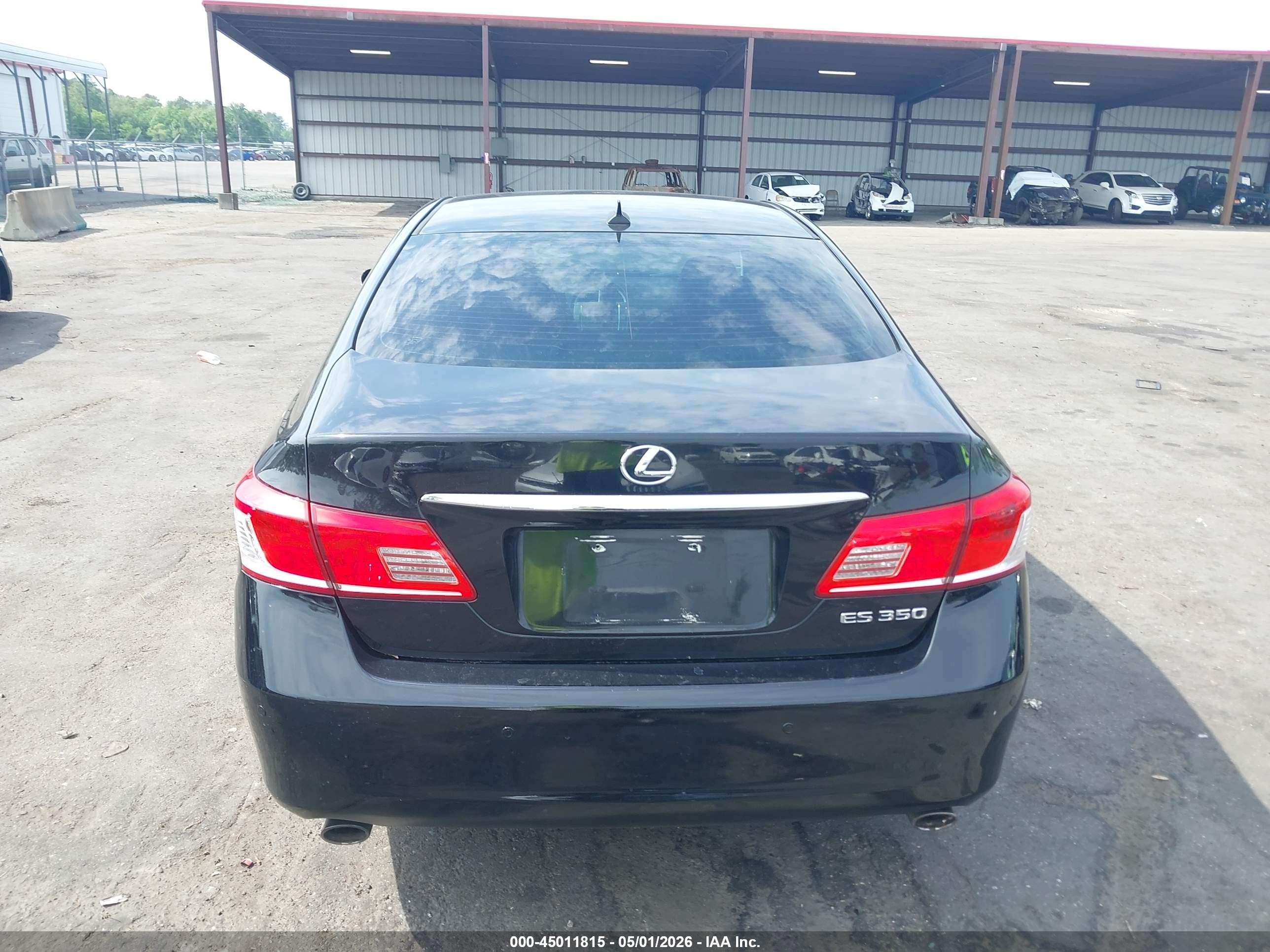 2011 Lexus Es 350   Black vin: JTHBK1EG1B2451216