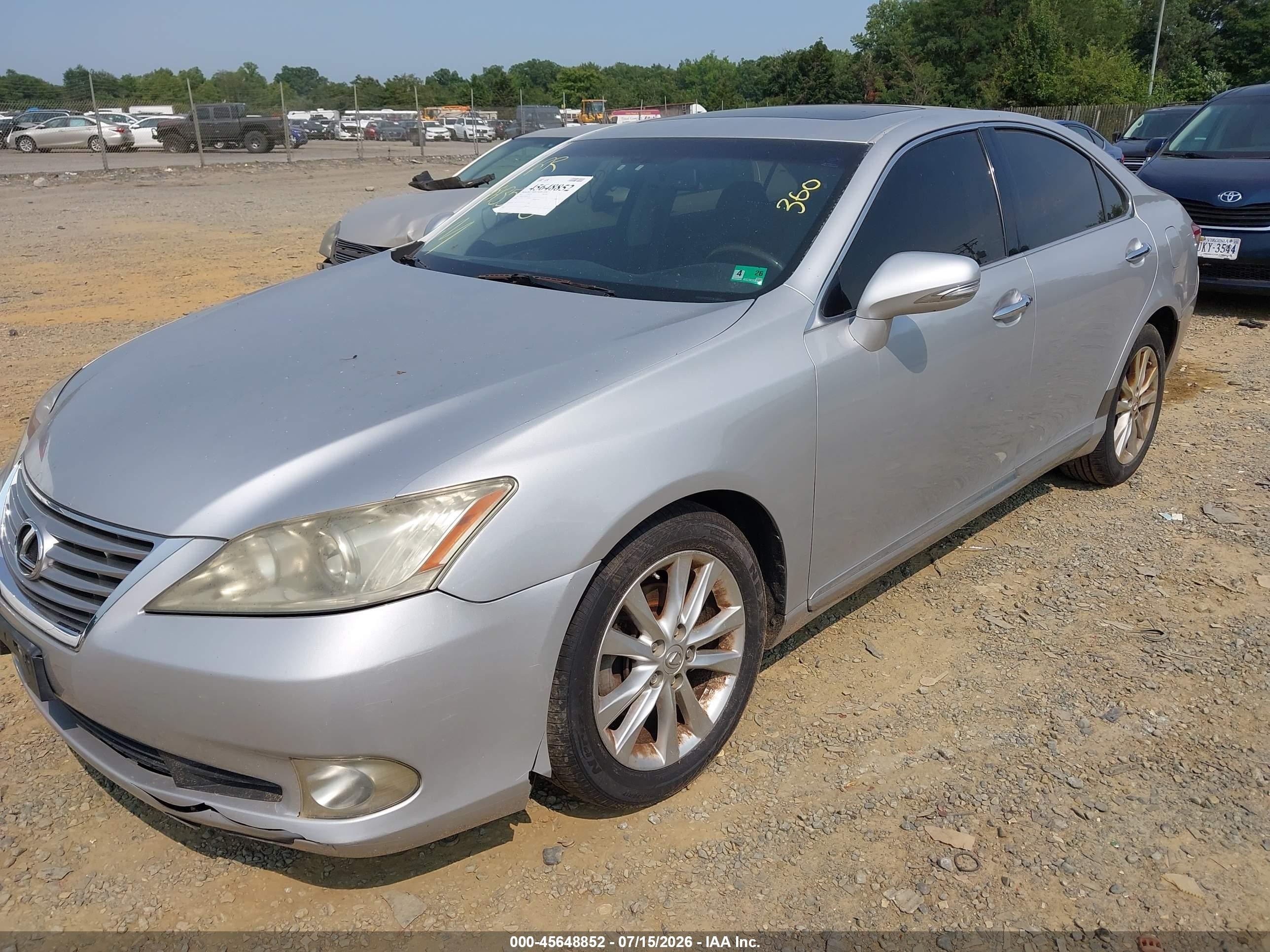 2011 Lexus Es 350   Silver vin: JTHBK1EG1B2451278