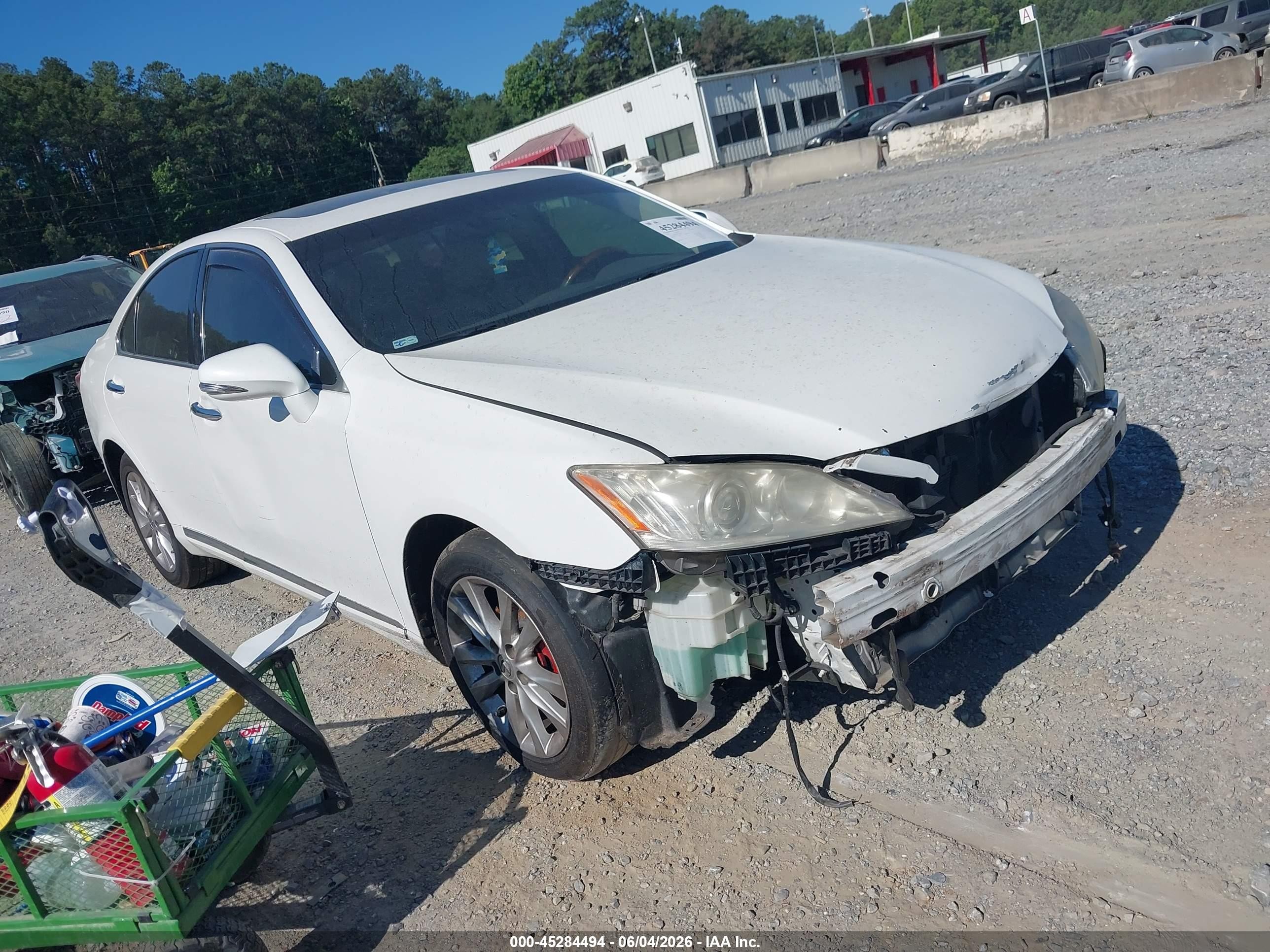 2012 Lexus Es 350   White vin: JTHBK1EG1C2474951