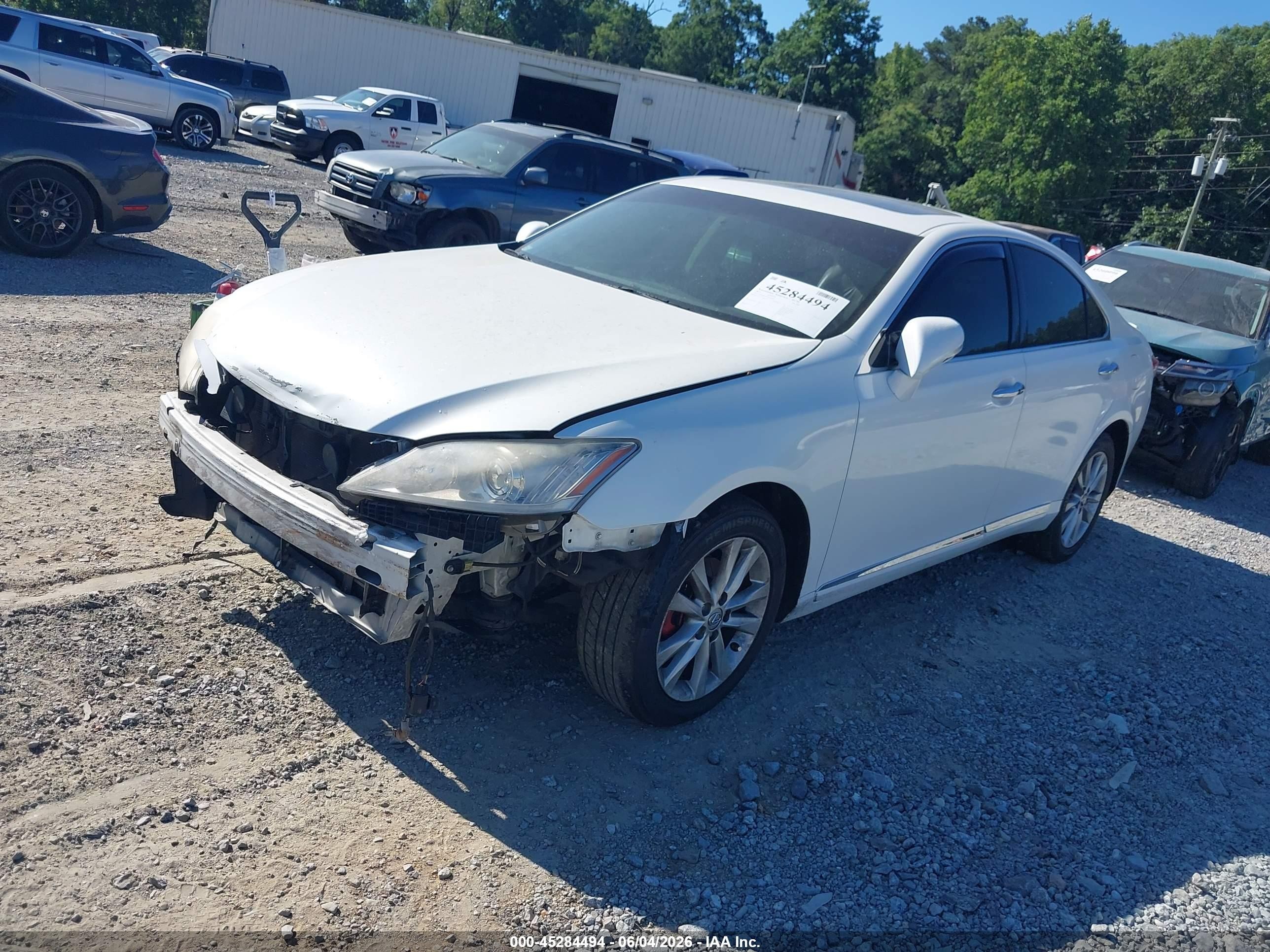 2012 Lexus Es 350   White vin: JTHBK1EG1C2474951