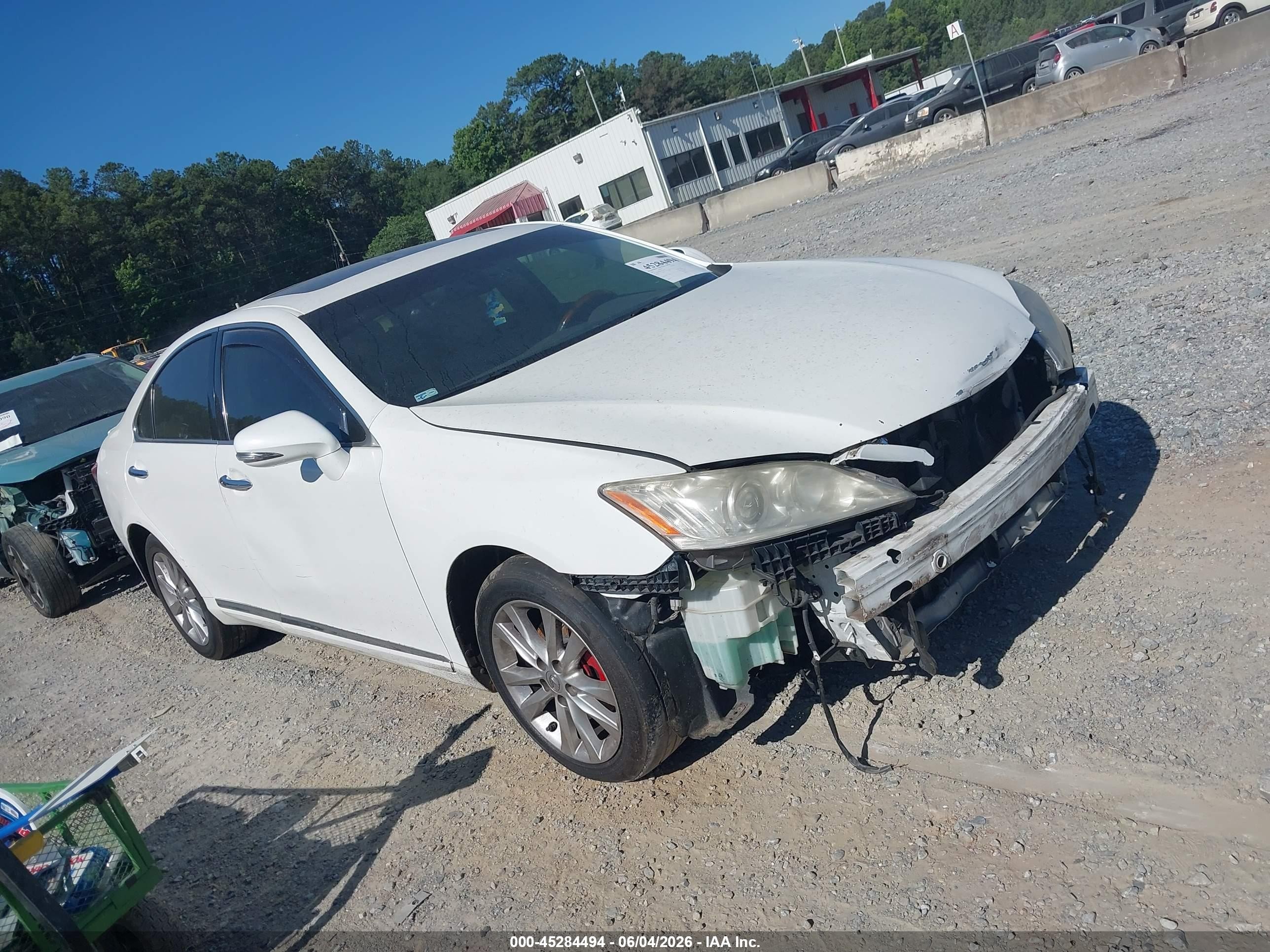 2012 Lexus Es 350   White vin: JTHBK1EG1C2474951