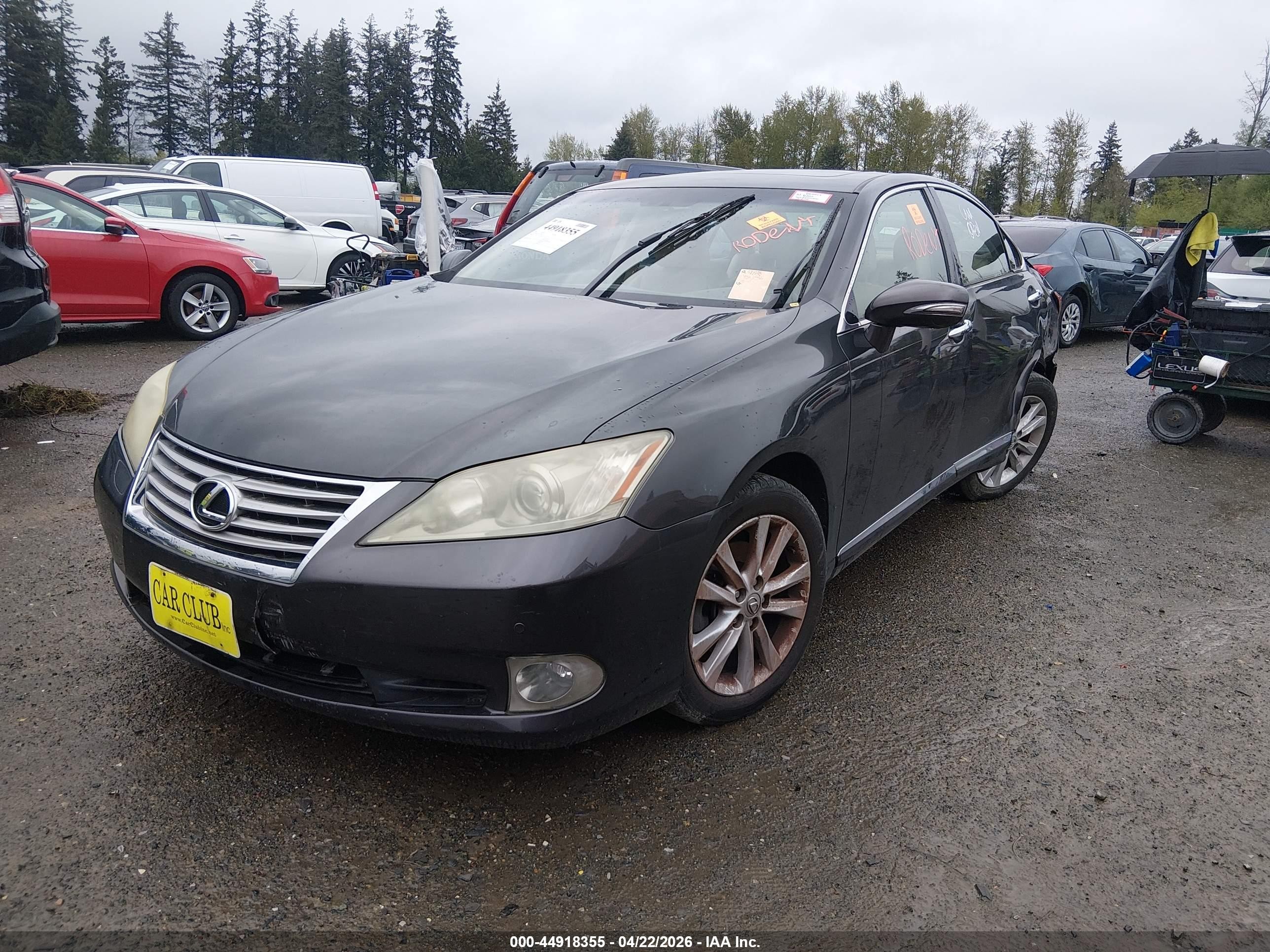2010 Lexus Es 350   Black vin: JTHBK1EG2A2350037