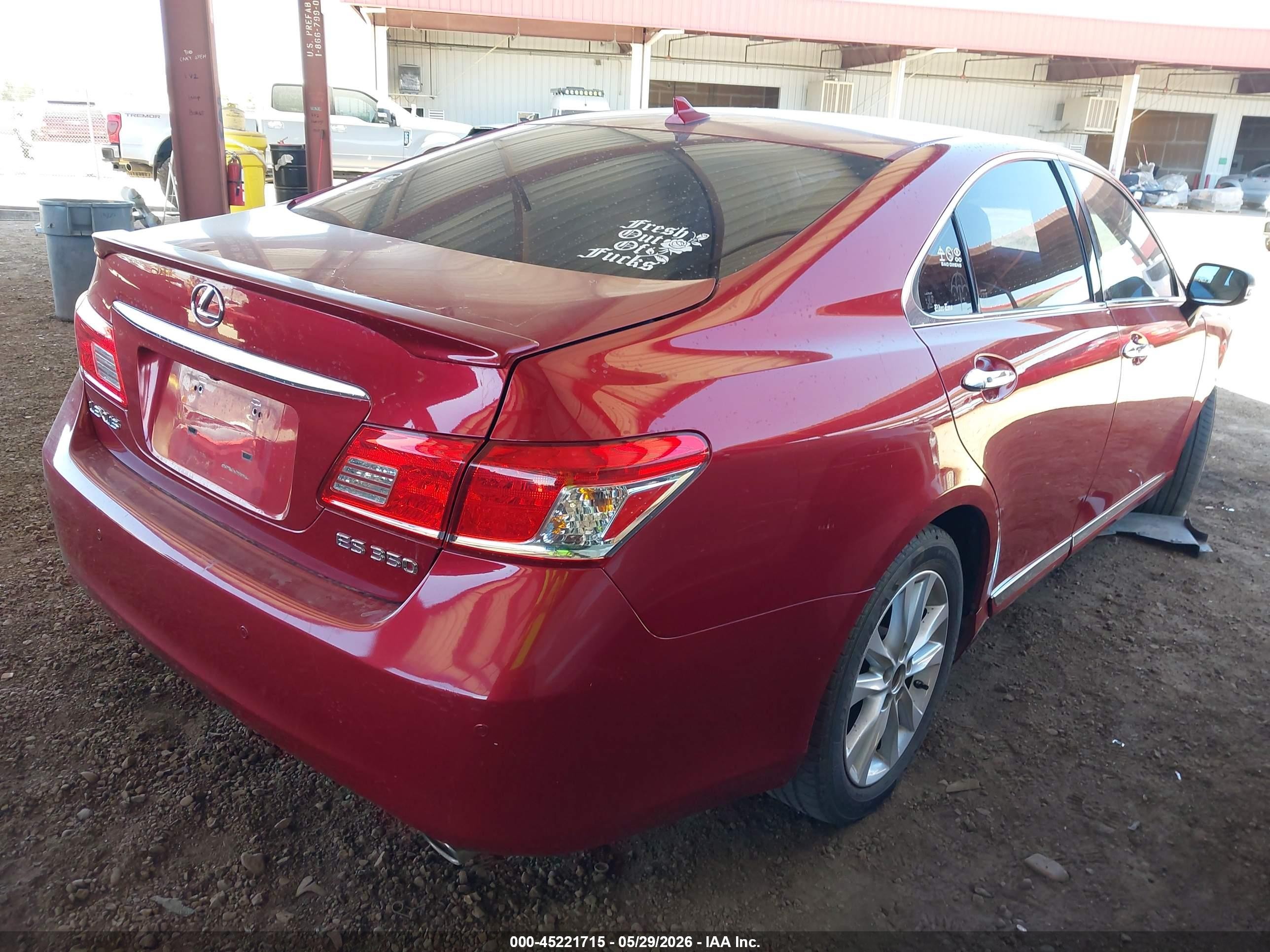 2010 Lexus Es 350   Red vin: JTHBK1EG2A2365086