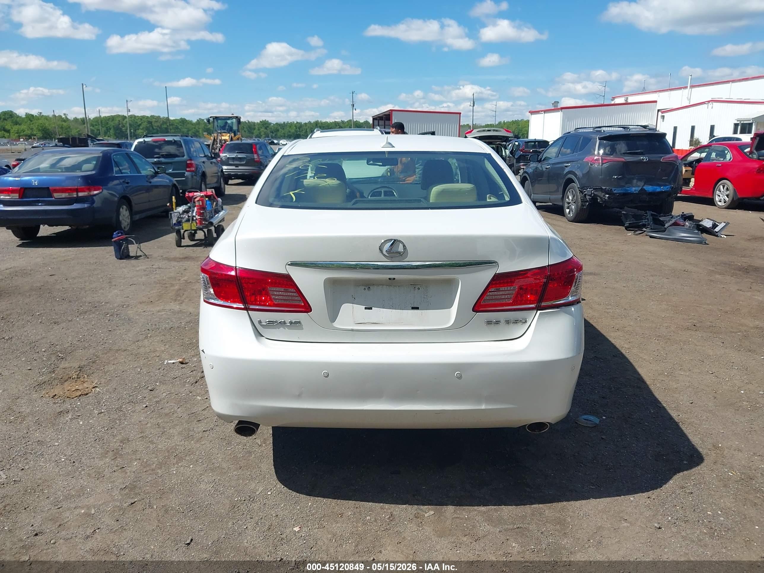 2010 Lexus Es 350 White vin: JTHBK1EG2A2370577