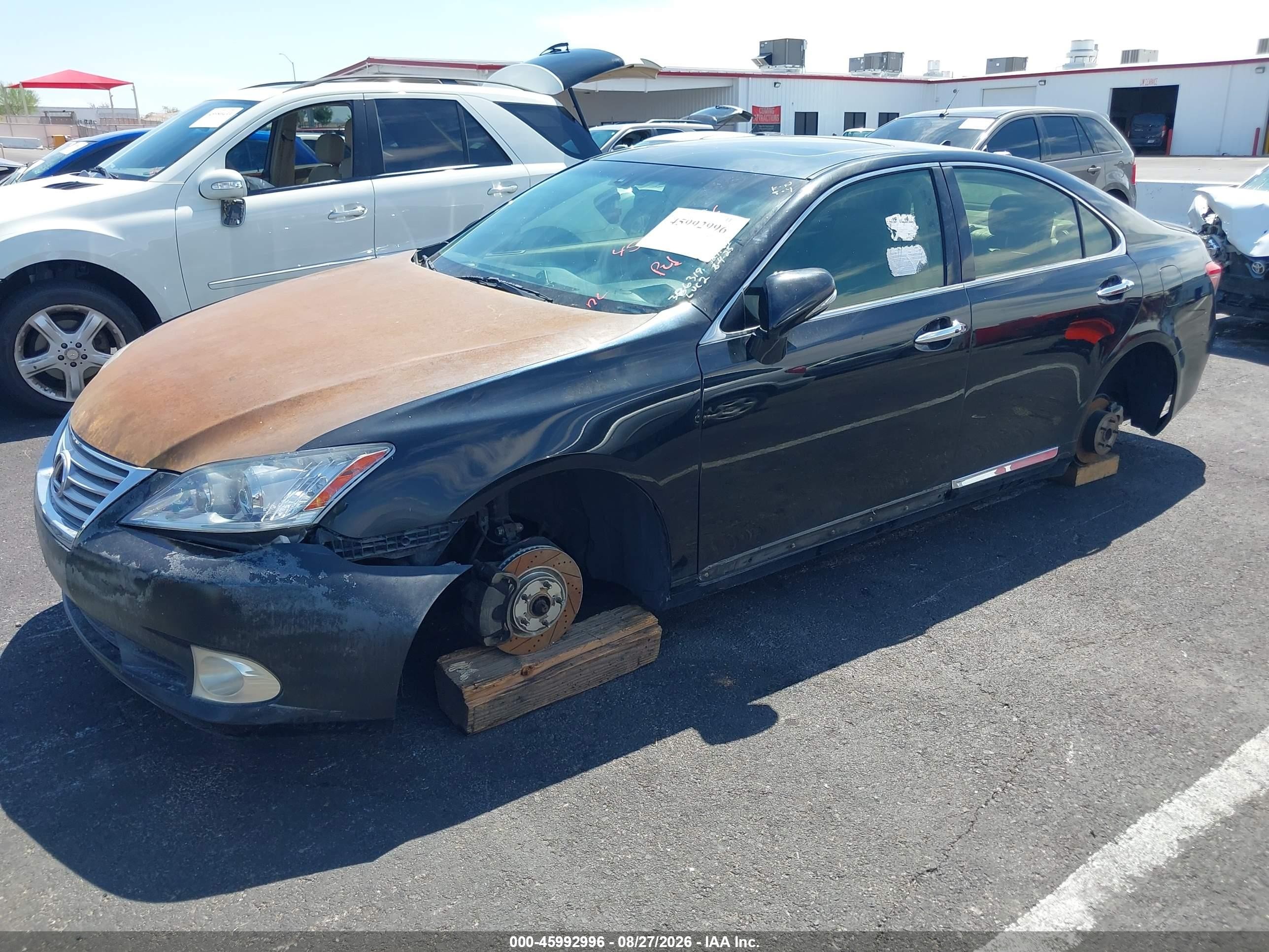 2011 Lexus Es 350   Black vin: JTHBK1EG2B2443450
