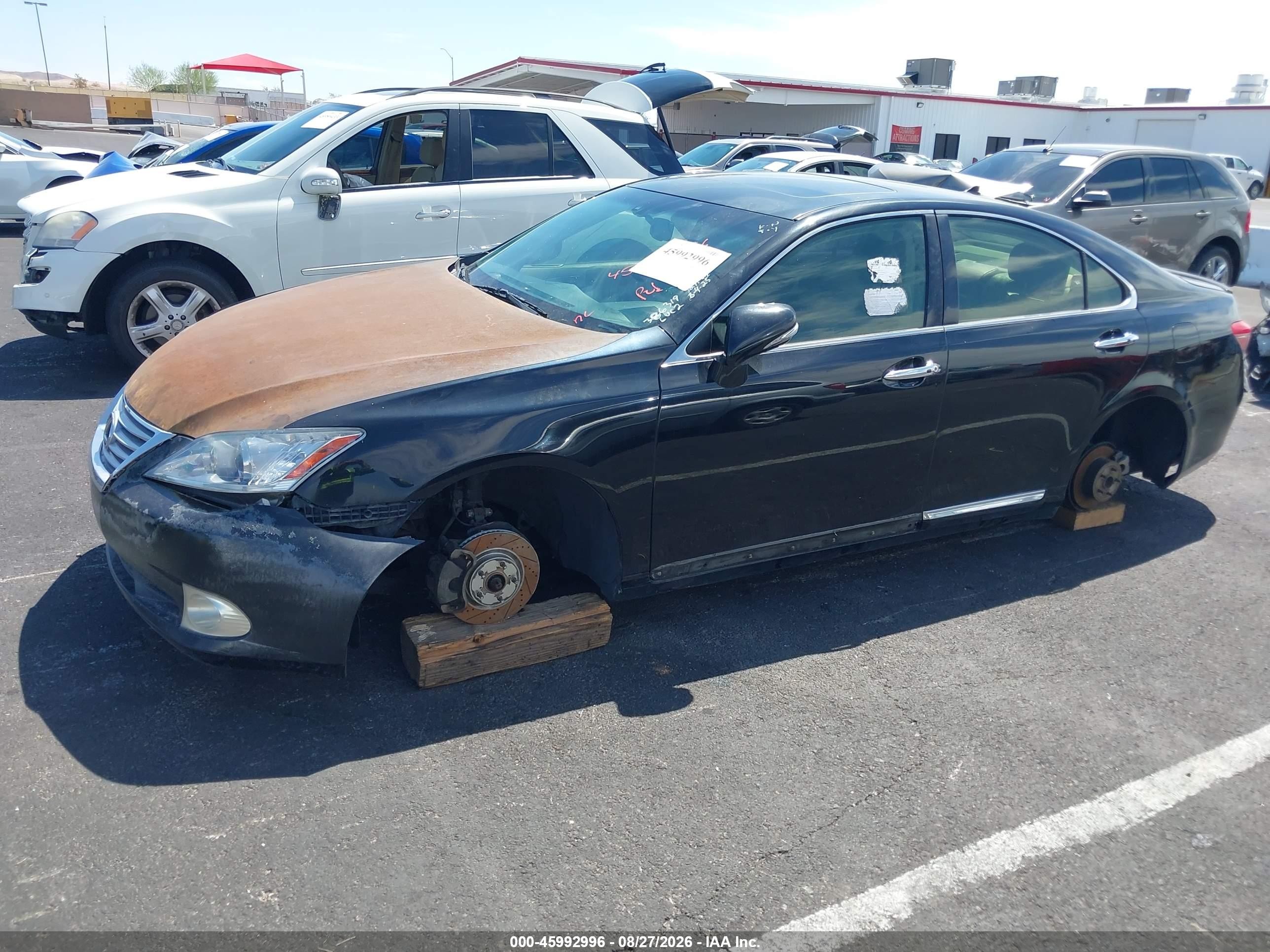 2011 Lexus Es 350   Black vin: JTHBK1EG2B2443450