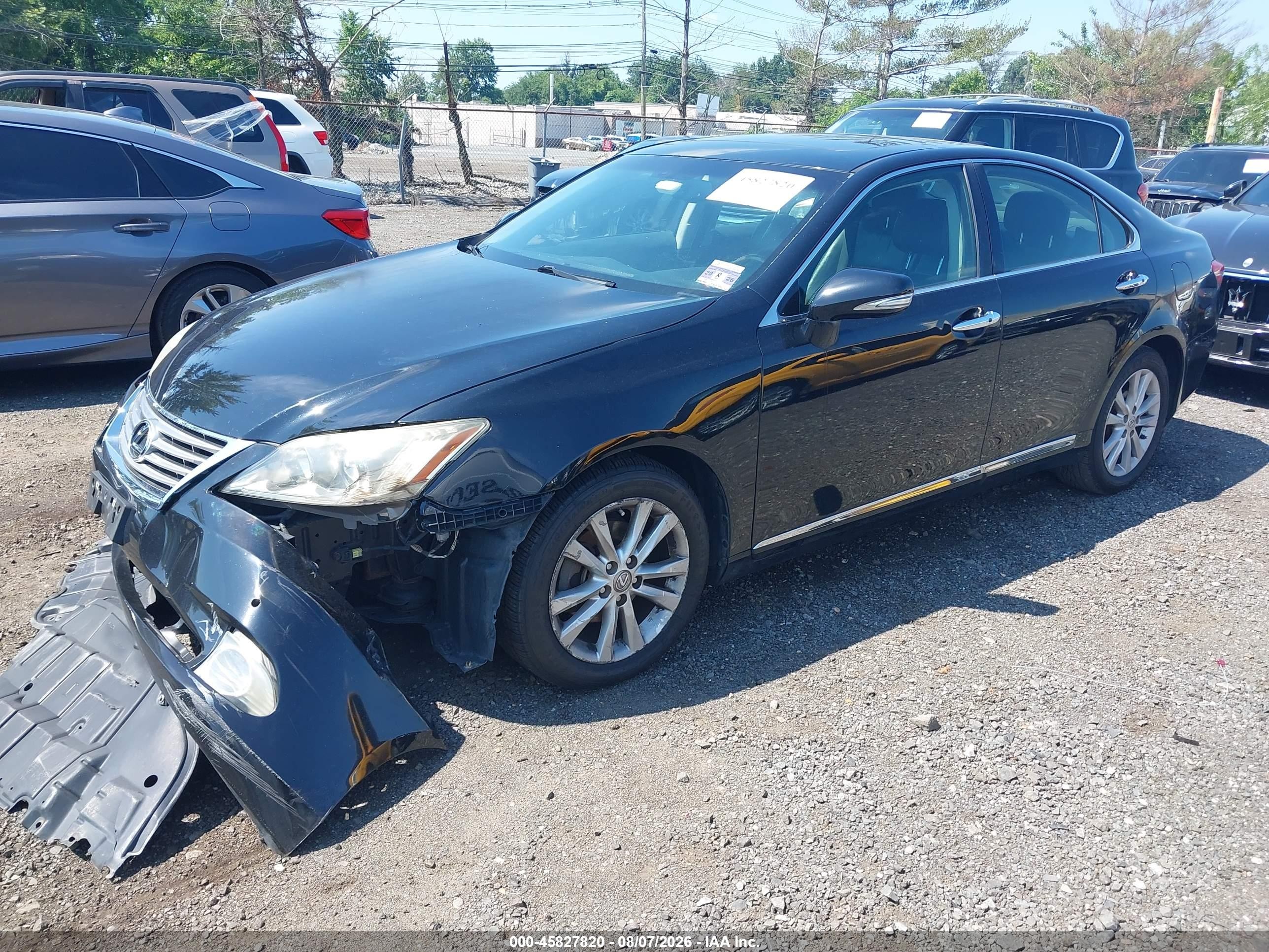 2011 Lexus Es 350 Black vin: JTHBK1EG2B2454397