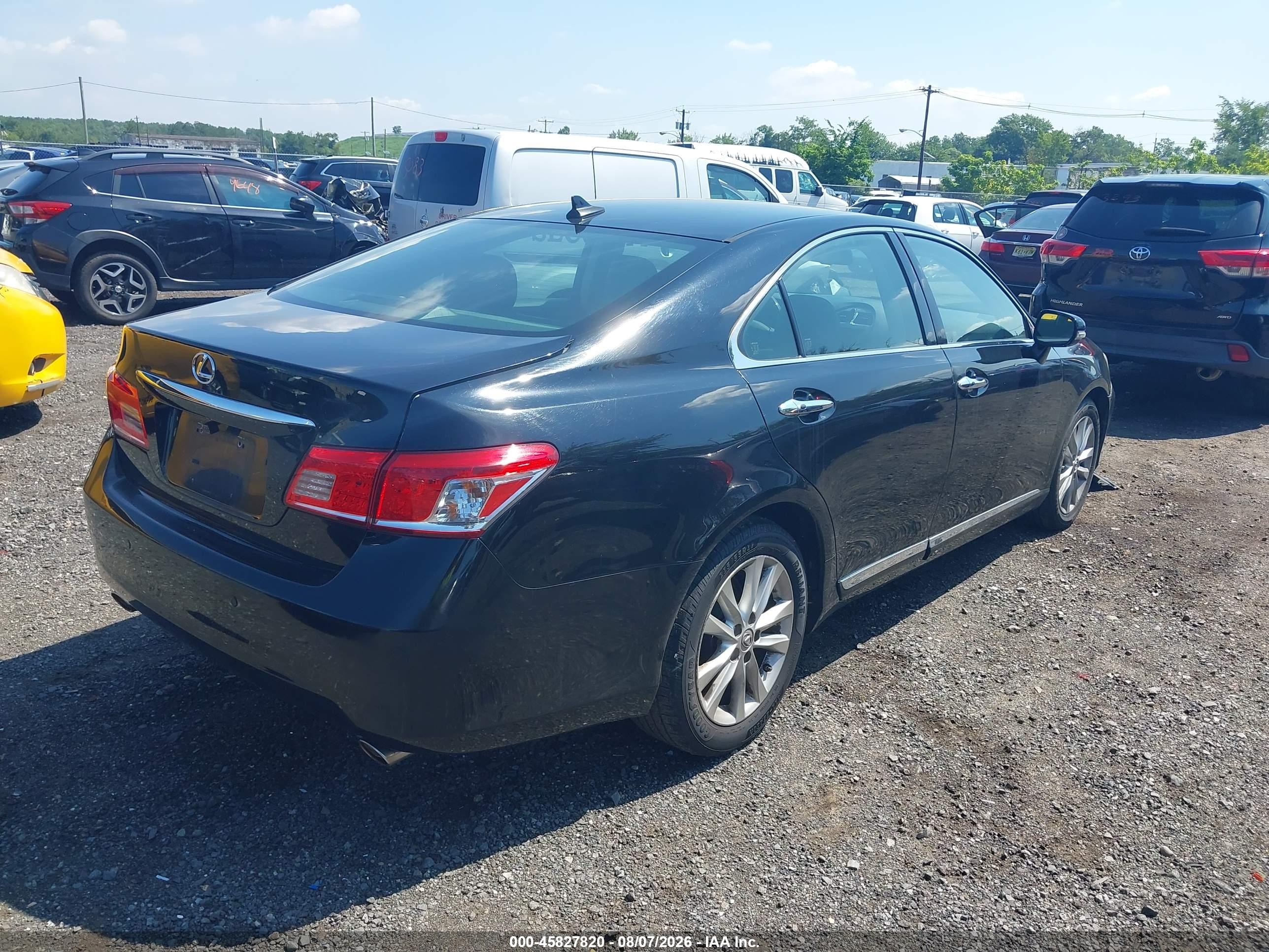 2011 Lexus Es 350 Black vin: JTHBK1EG2B2454397