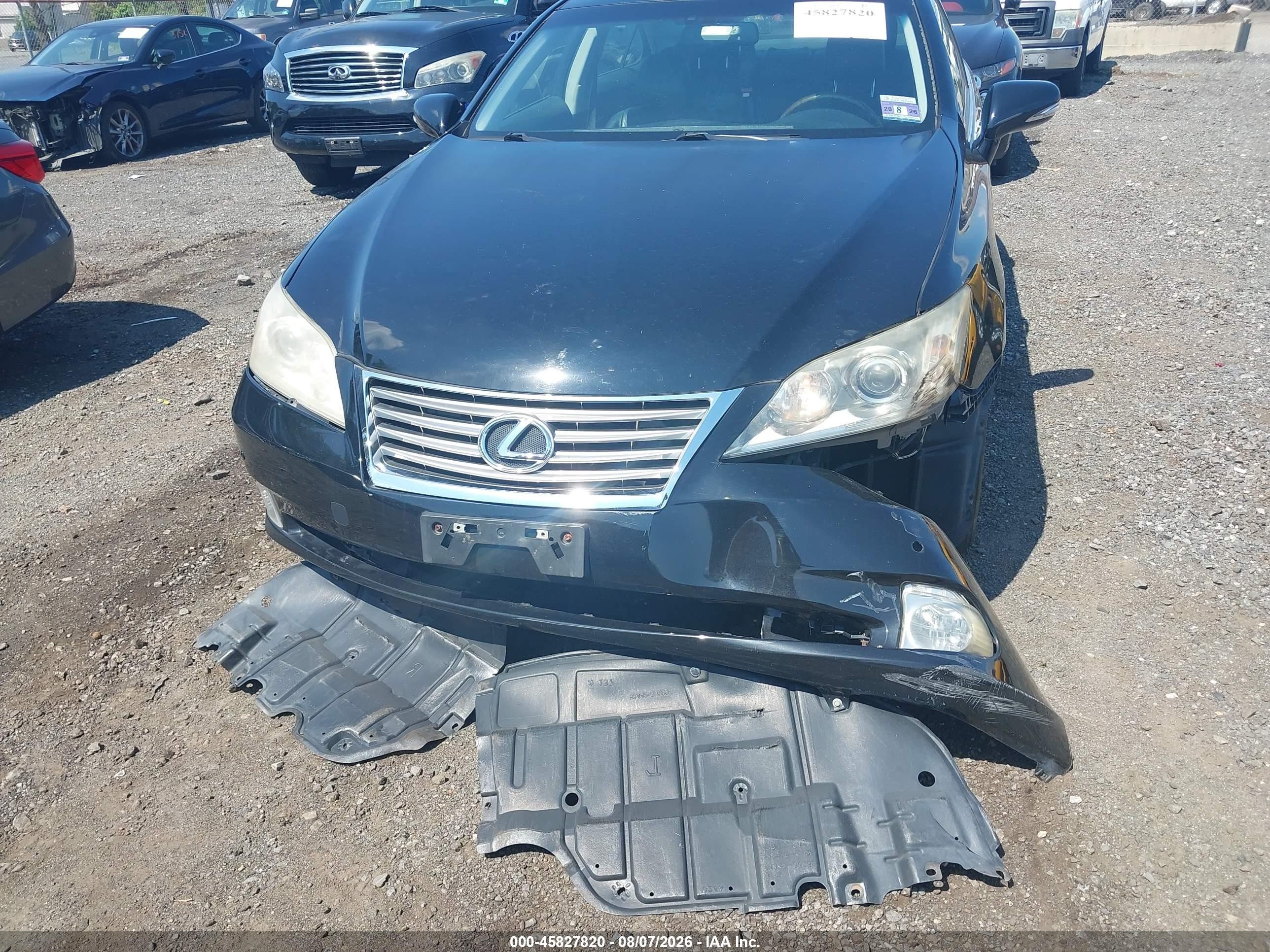 2011 Lexus Es 350 Black vin: JTHBK1EG2B2454397
