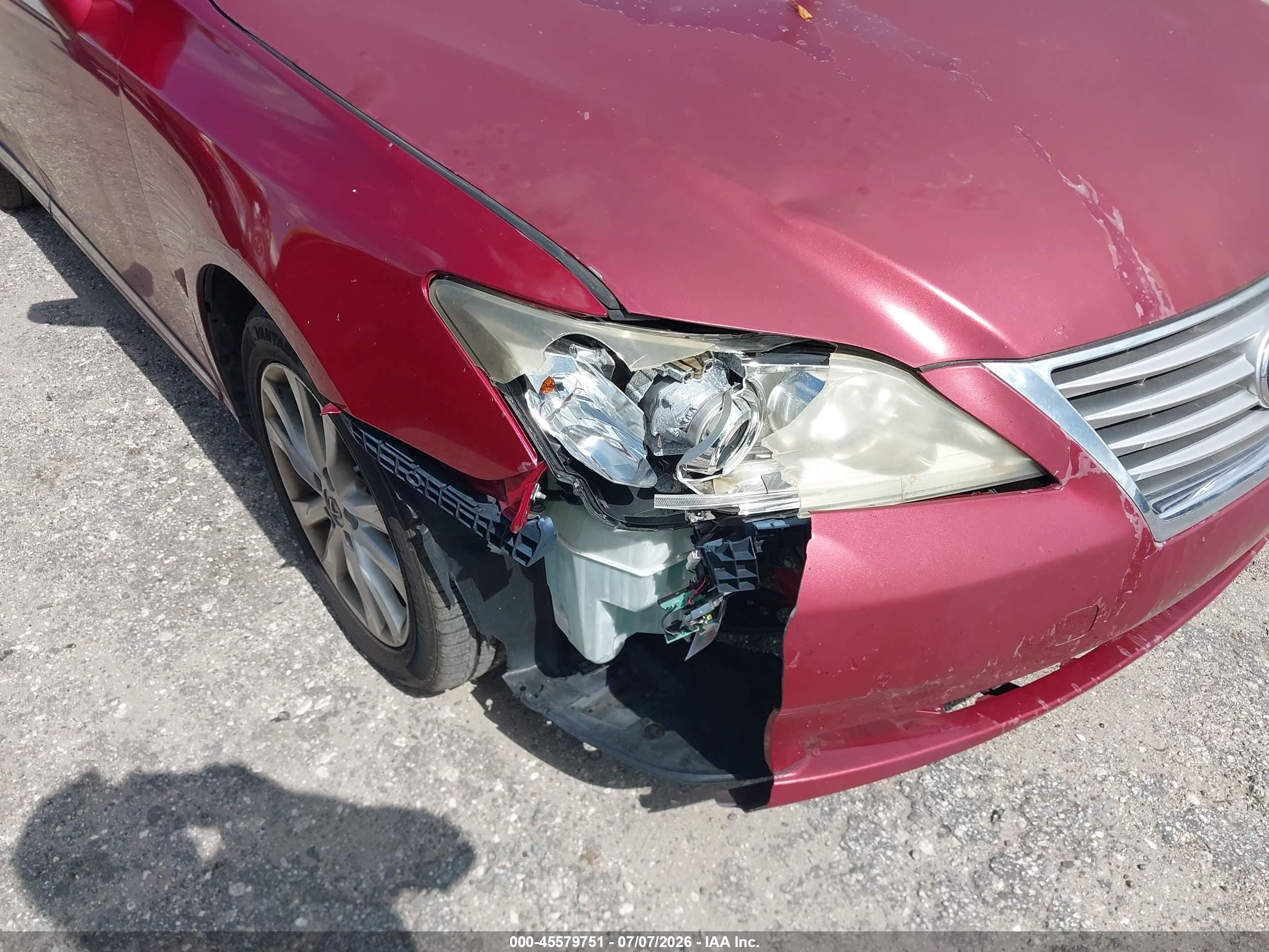 2011 Lexus Es 350   Burgundy vin: JTHBK1EG2B2460667