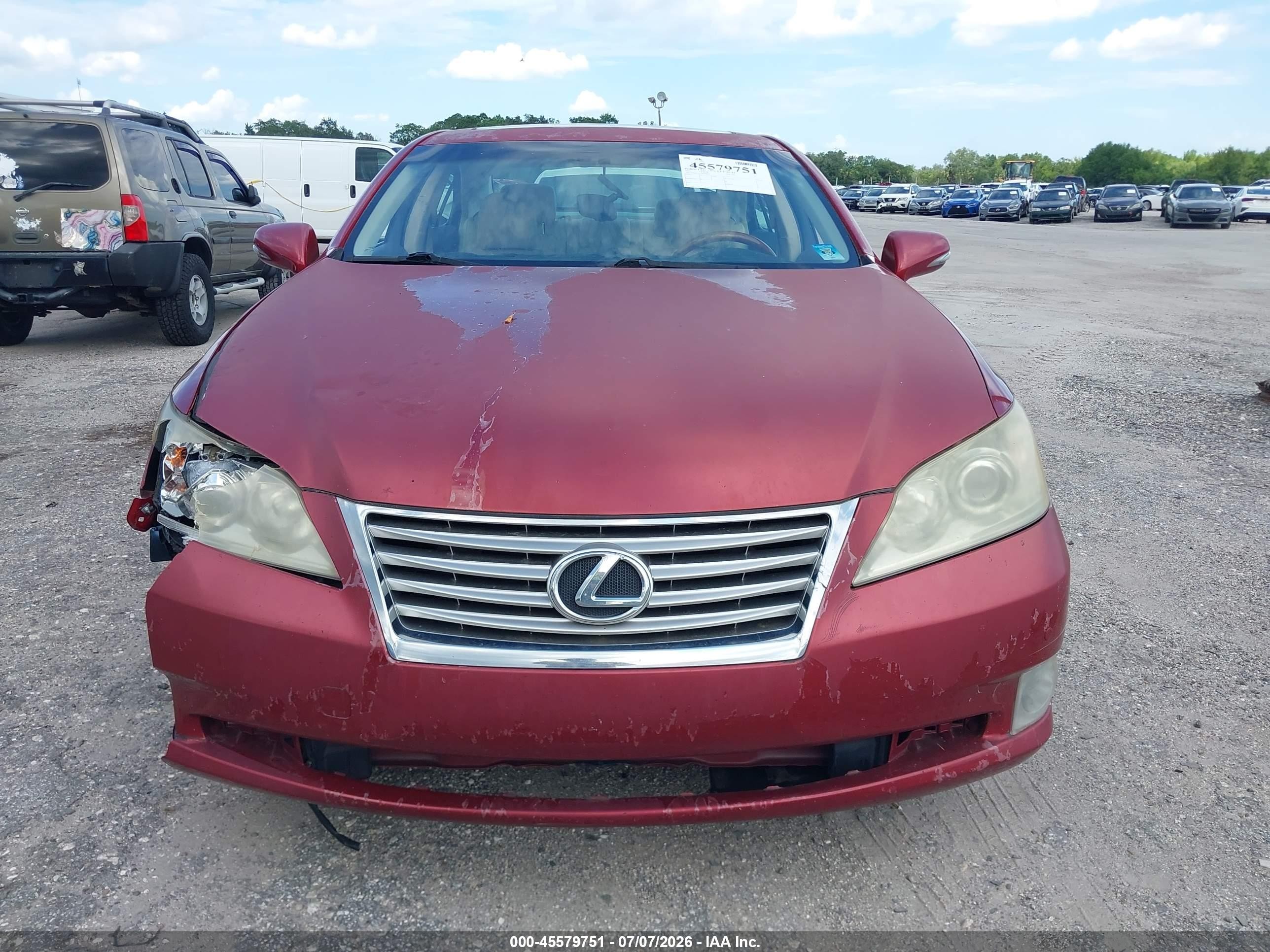 2011 Lexus Es 350   Burgundy vin: JTHBK1EG2B2460667