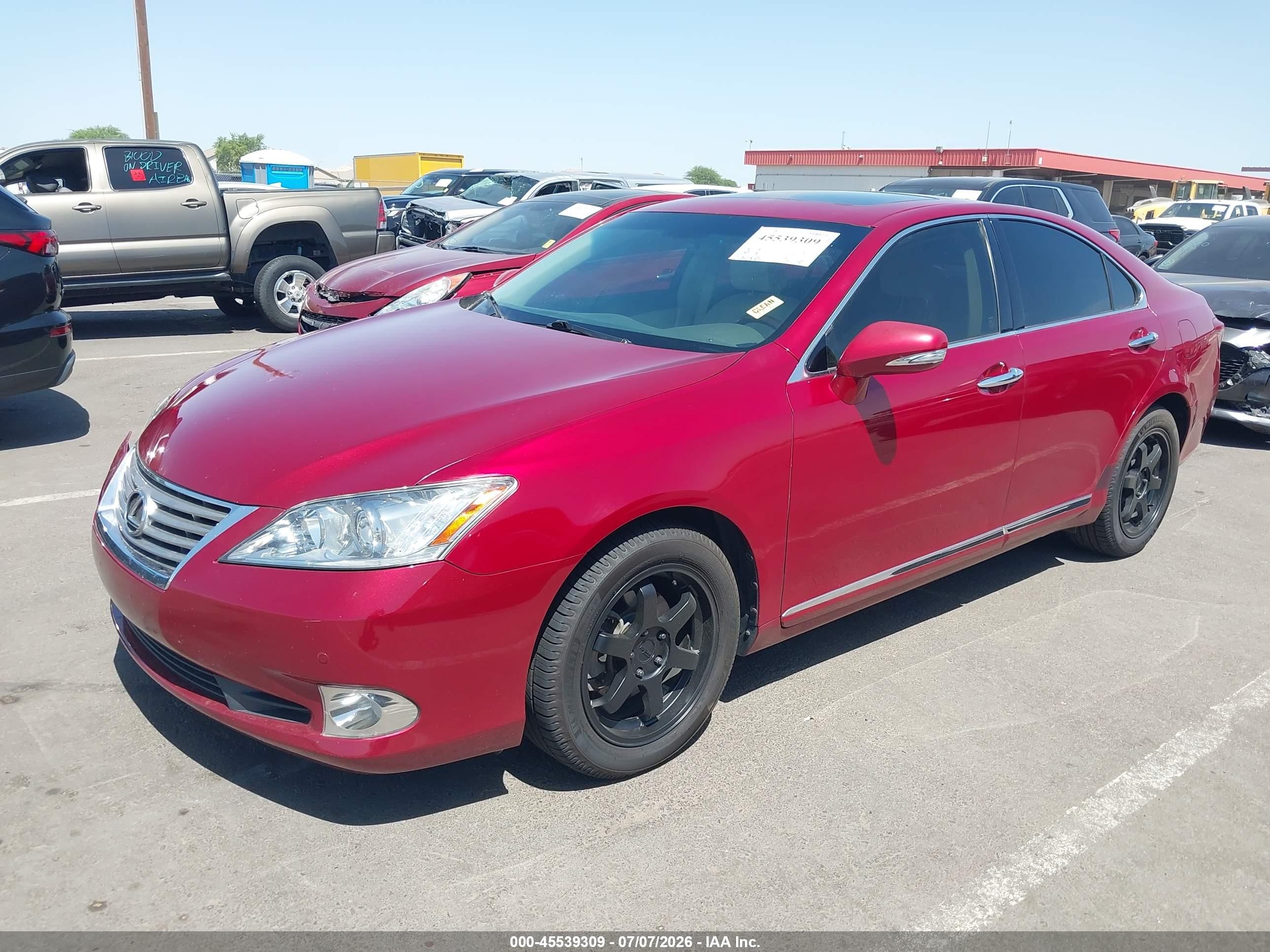 2012 Lexus Es 350   Red vin: JTHBK1EG2C2501302