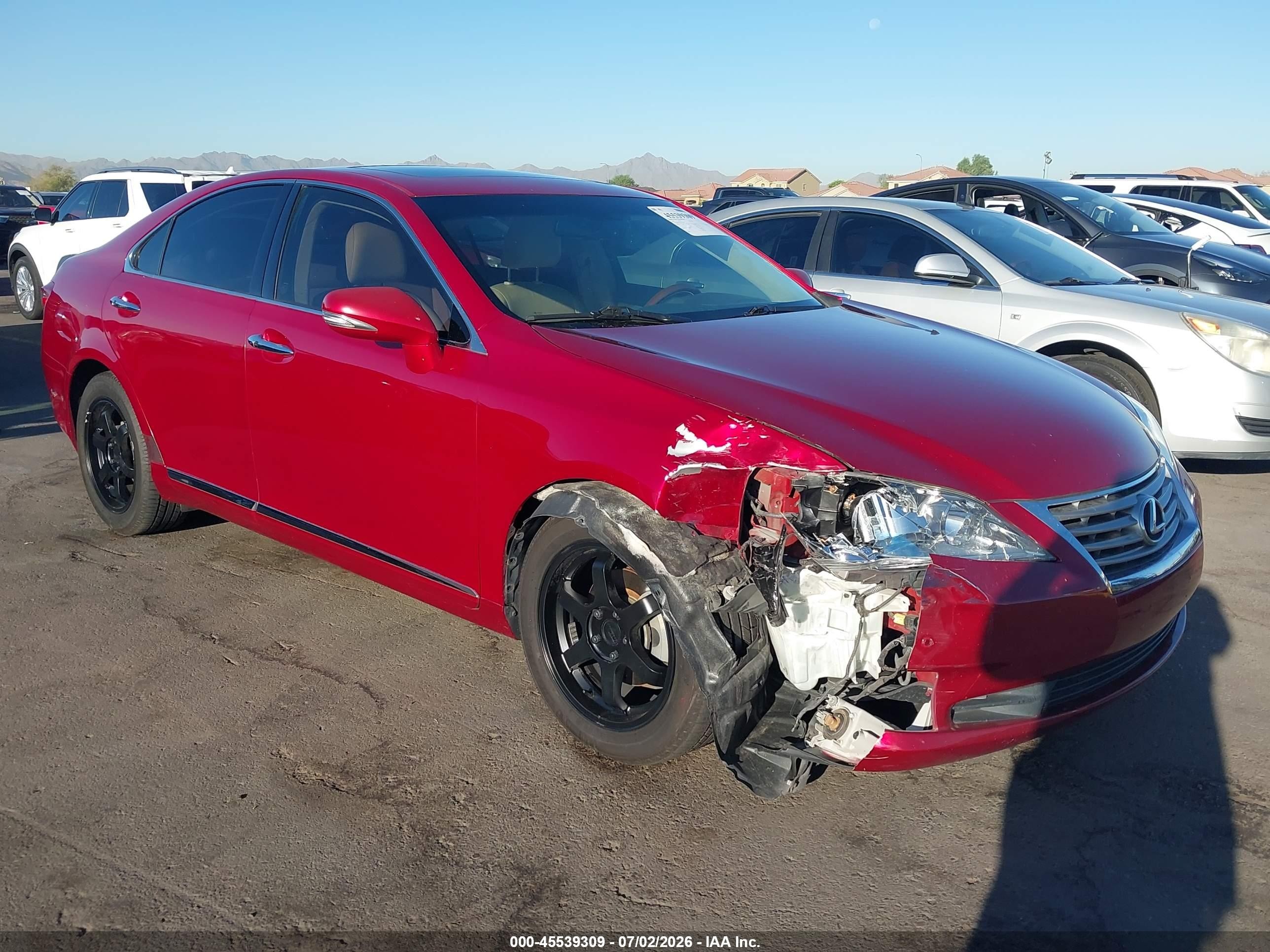 2012 Lexus Es 350   Red vin: JTHBK1EG2C2501302