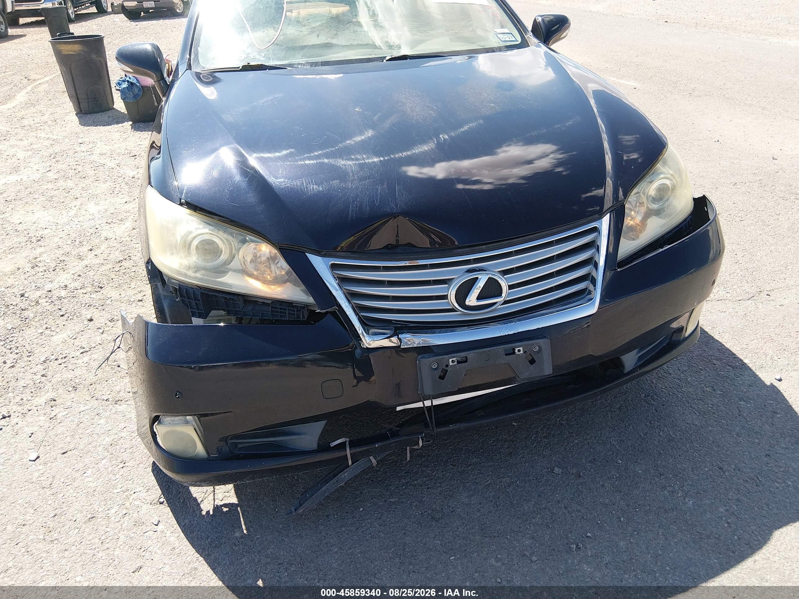 2010 Lexus Es 350   Black vin: JTHBK1EG3A2372225
