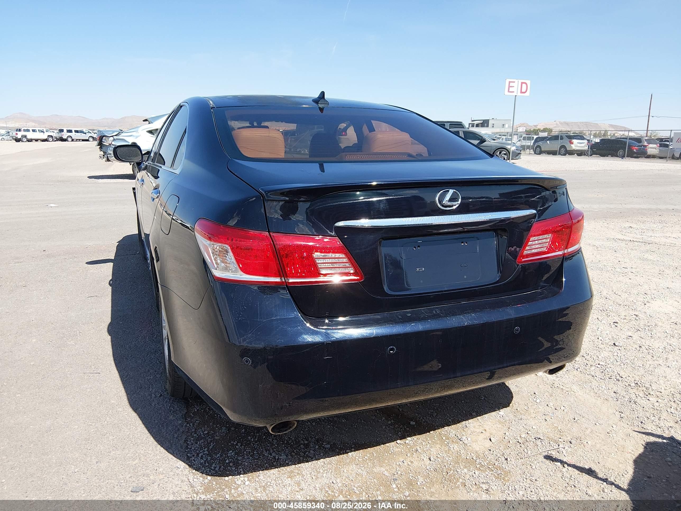 2010 Lexus Es 350   Black vin: JTHBK1EG3A2372225