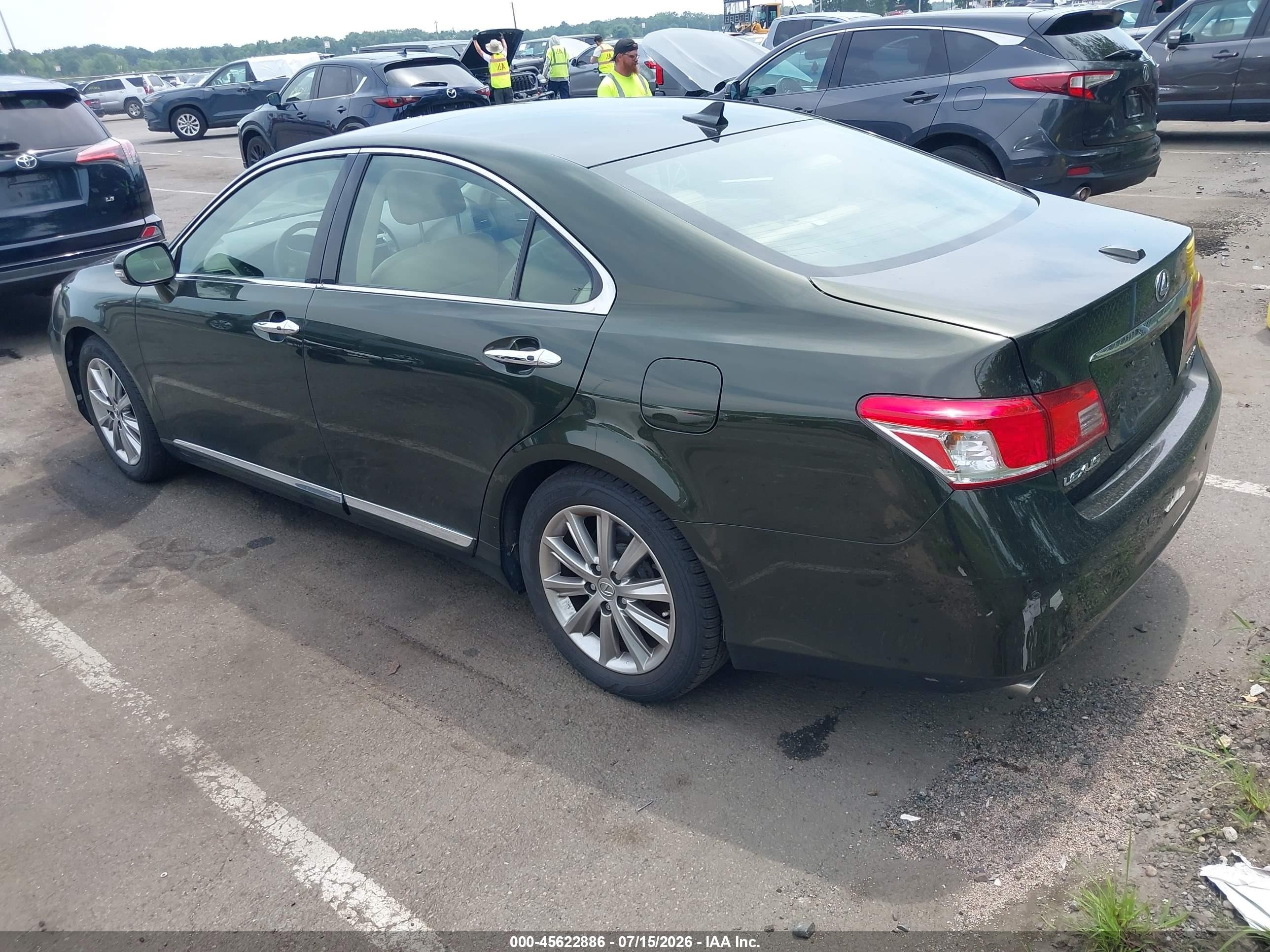 2010 Lexus Es 350   Green vin: JTHBK1EG3A2391793