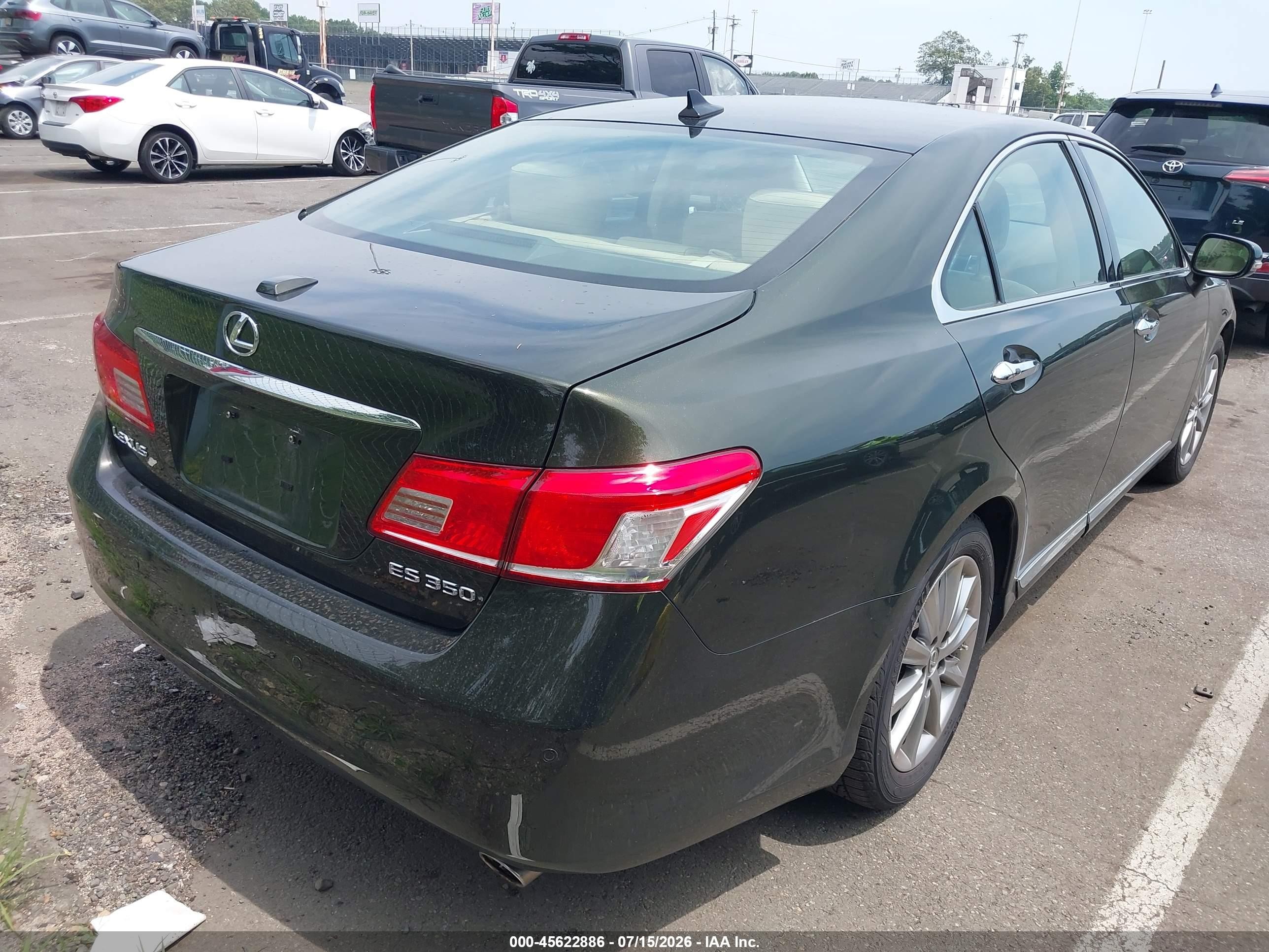 2010 Lexus Es 350   Green vin: JTHBK1EG3A2391793